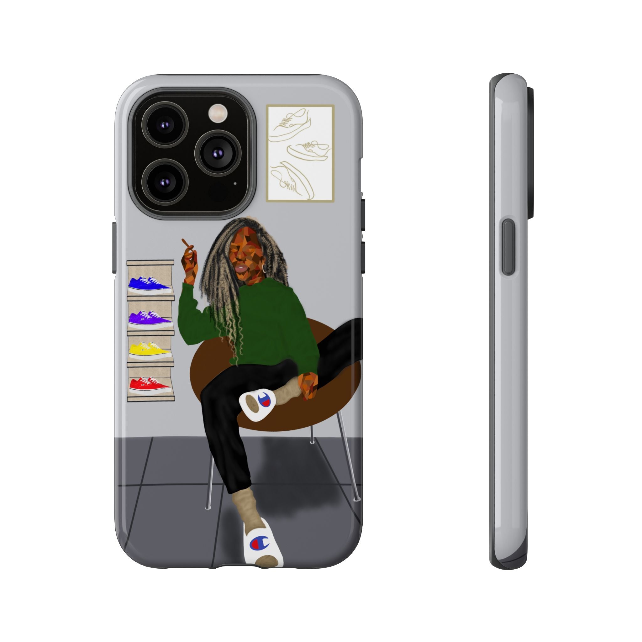 Phone Case — Chill Sneakerhead Illustration ("Tough Cases")