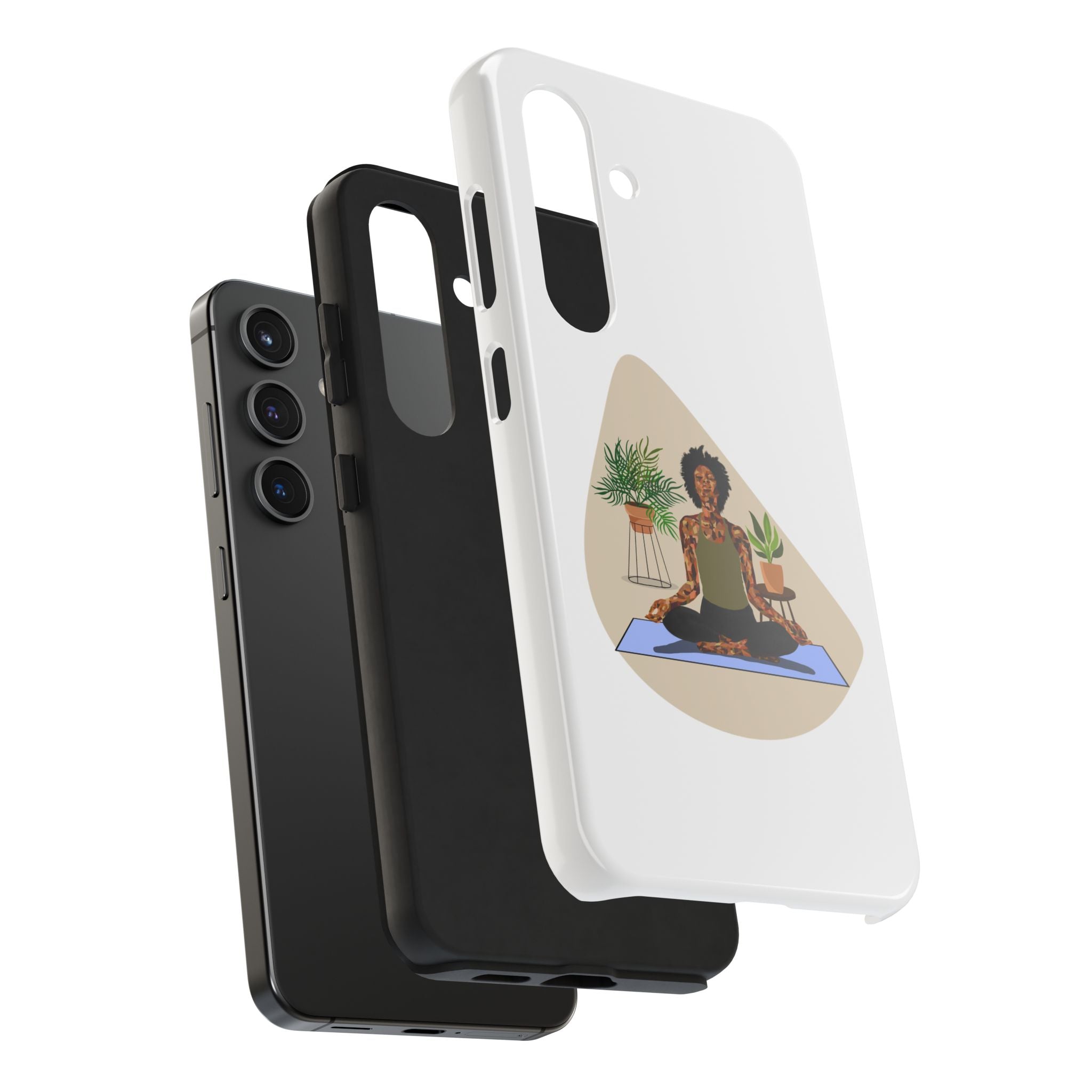 Yoga Girl Tough Phone Case — Meditation, Plants & Self‑Care Protective Cover