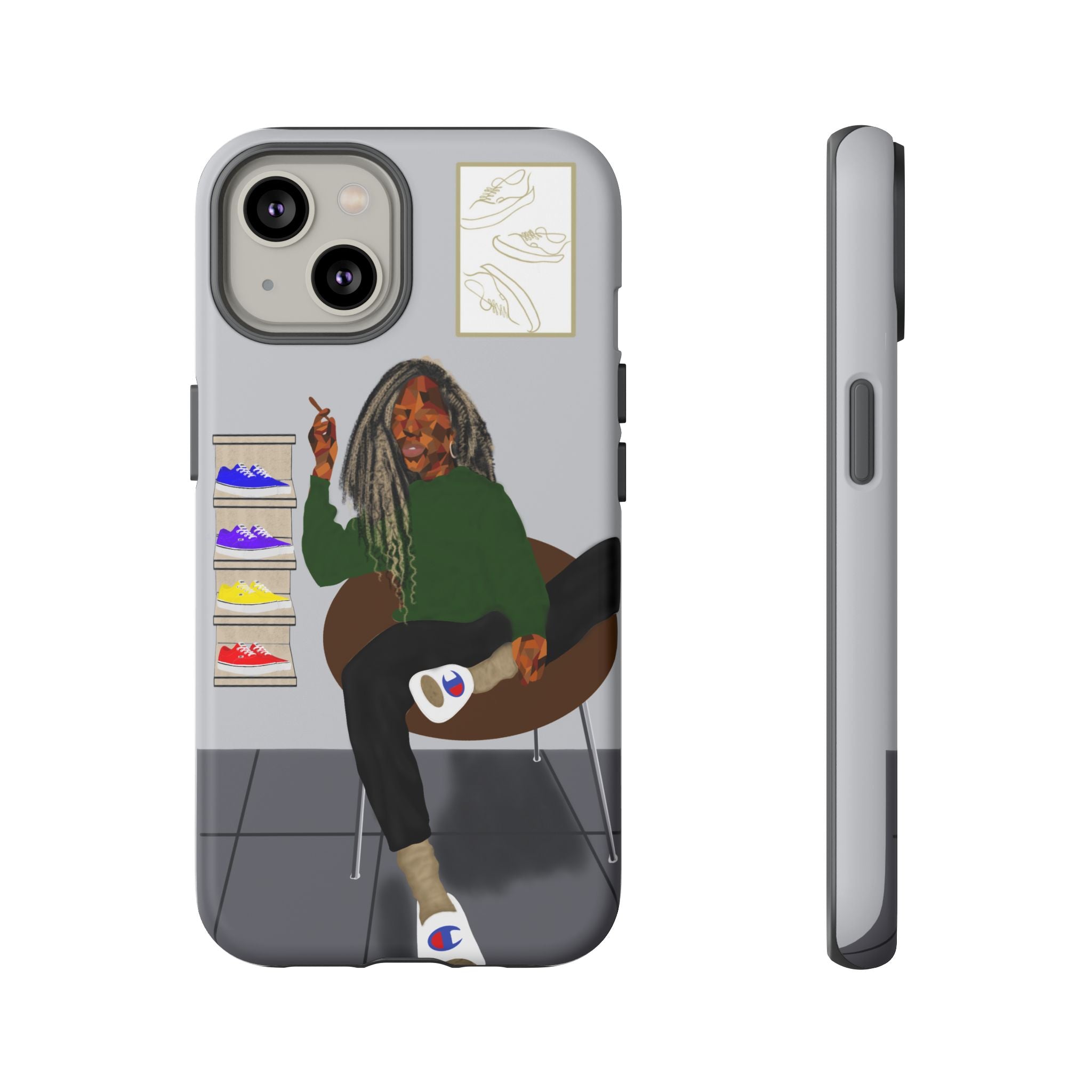 Phone Case — Chill Sneakerhead Illustration ("Tough Cases")
