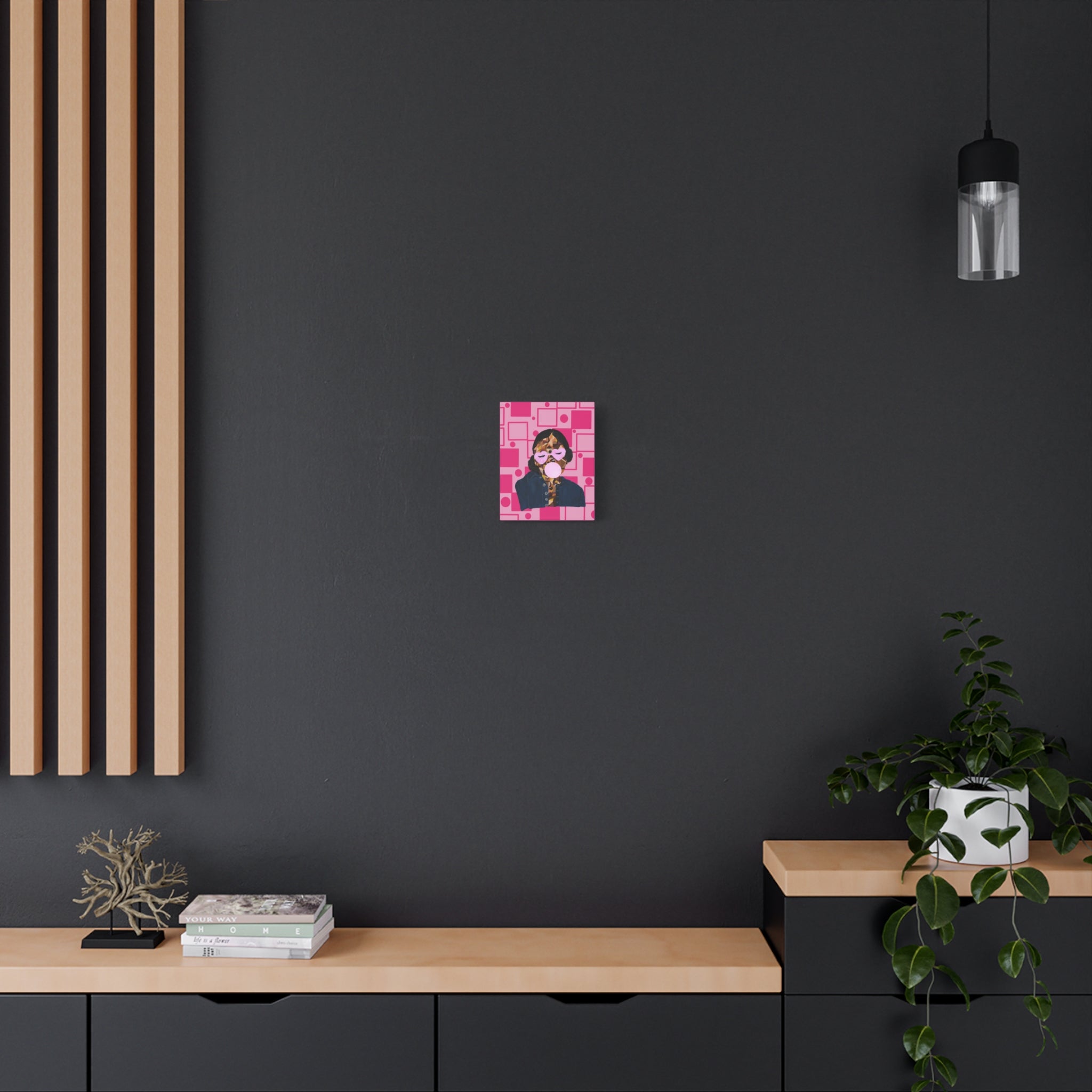 Pop Art Bubblegum Girl Matte Canvas Wall Art