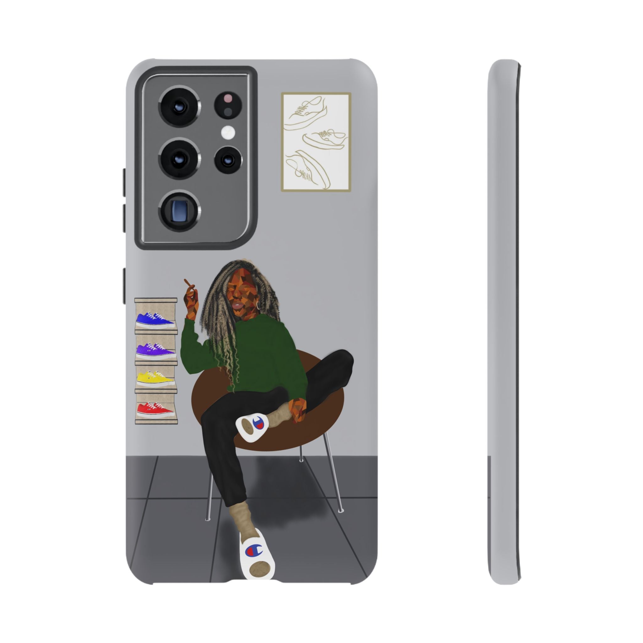 Phone Case — Chill Sneakerhead Illustration ("Tough Cases")