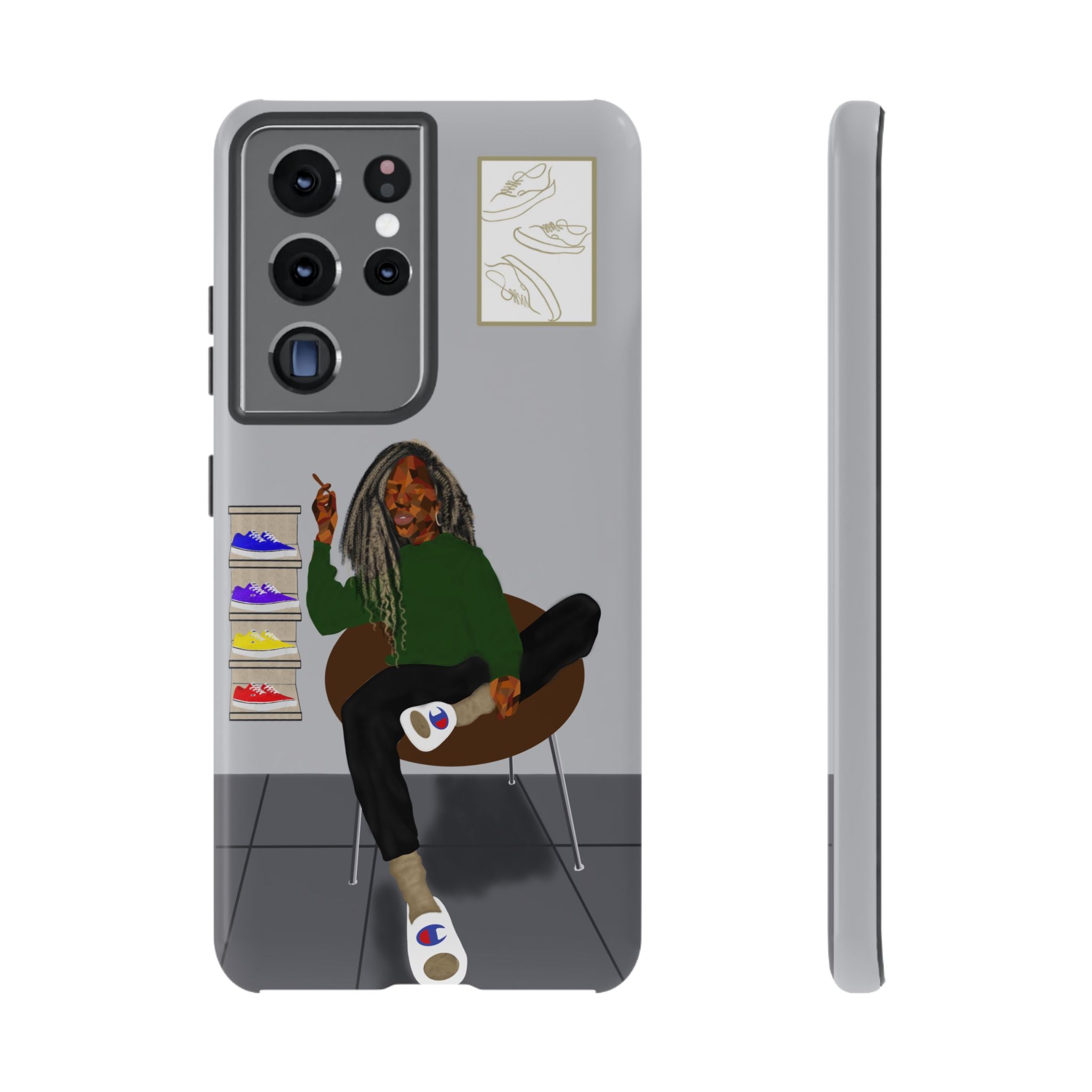 Phone Case — Chill Sneakerhead Illustration ("Tough Cases")