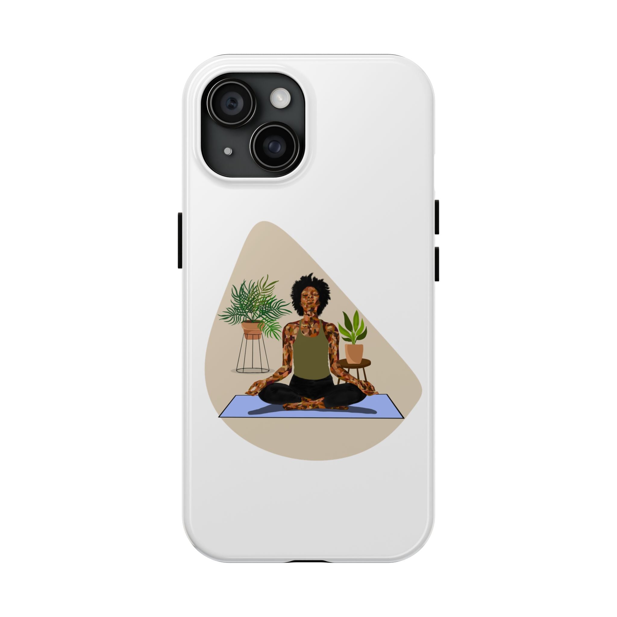 Yoga Girl Tough Phone Case — Meditation, Plants & Self‑Care Protective Cover
