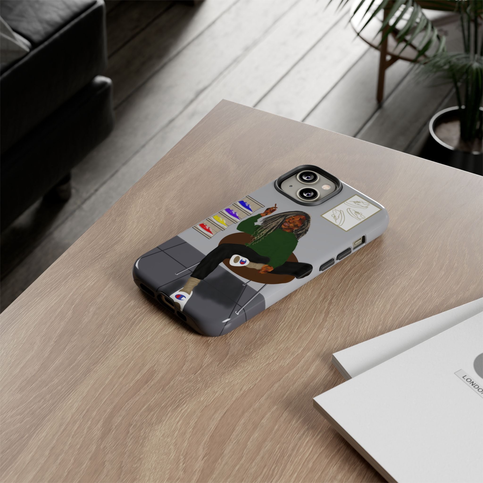 Phone Case — Chill Sneakerhead Illustration ("Tough Cases")