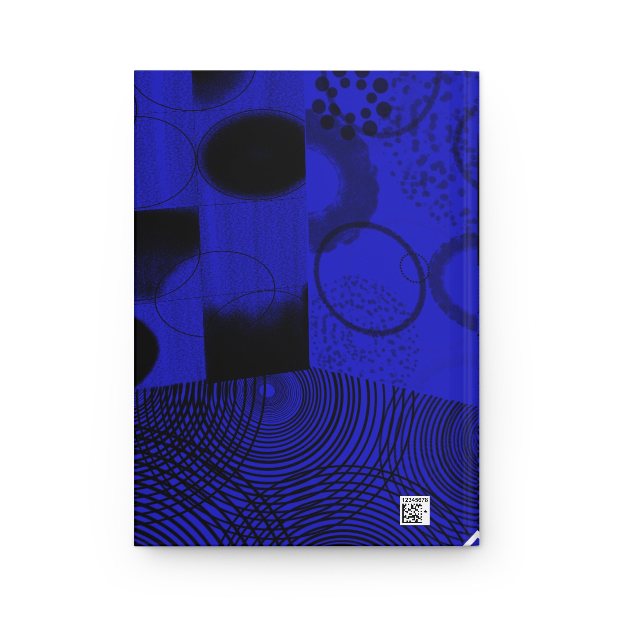 Hardcover Journal — Urban Portrait Notebook (Blue Abstract, Girl on Phone)