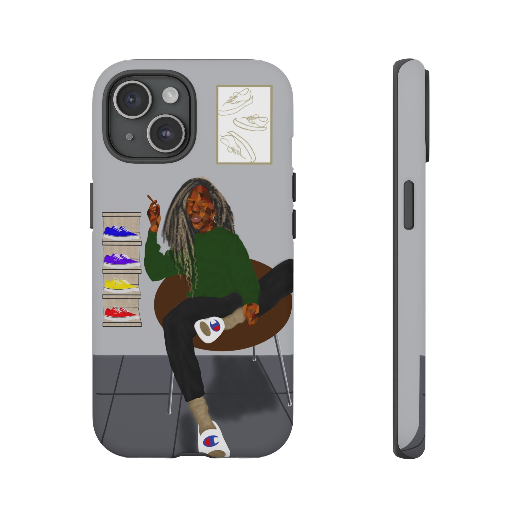 Phone Case — Chill Sneakerhead Illustration ("Tough Cases")