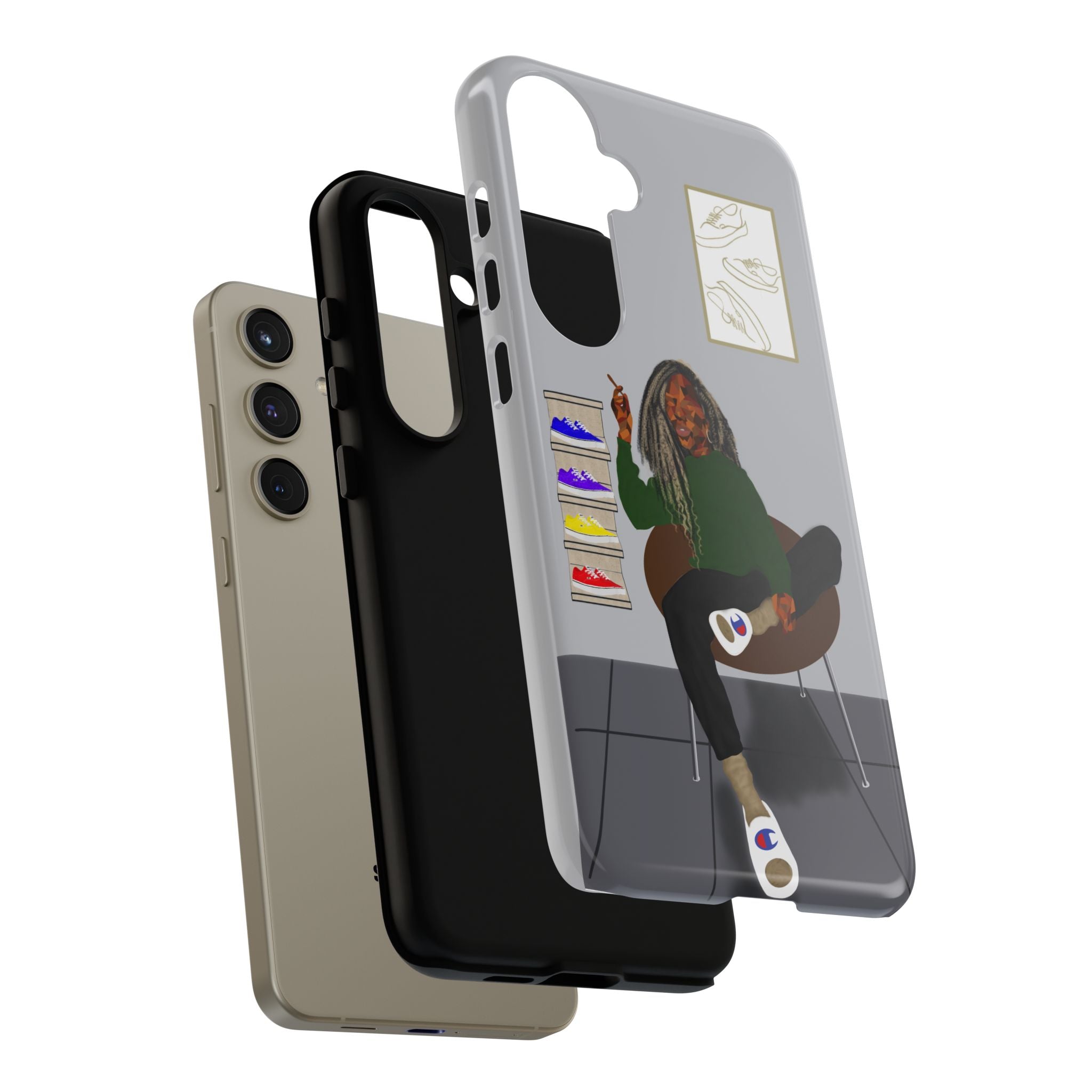 Phone Case — Chill Sneakerhead Illustration ("Tough Cases")