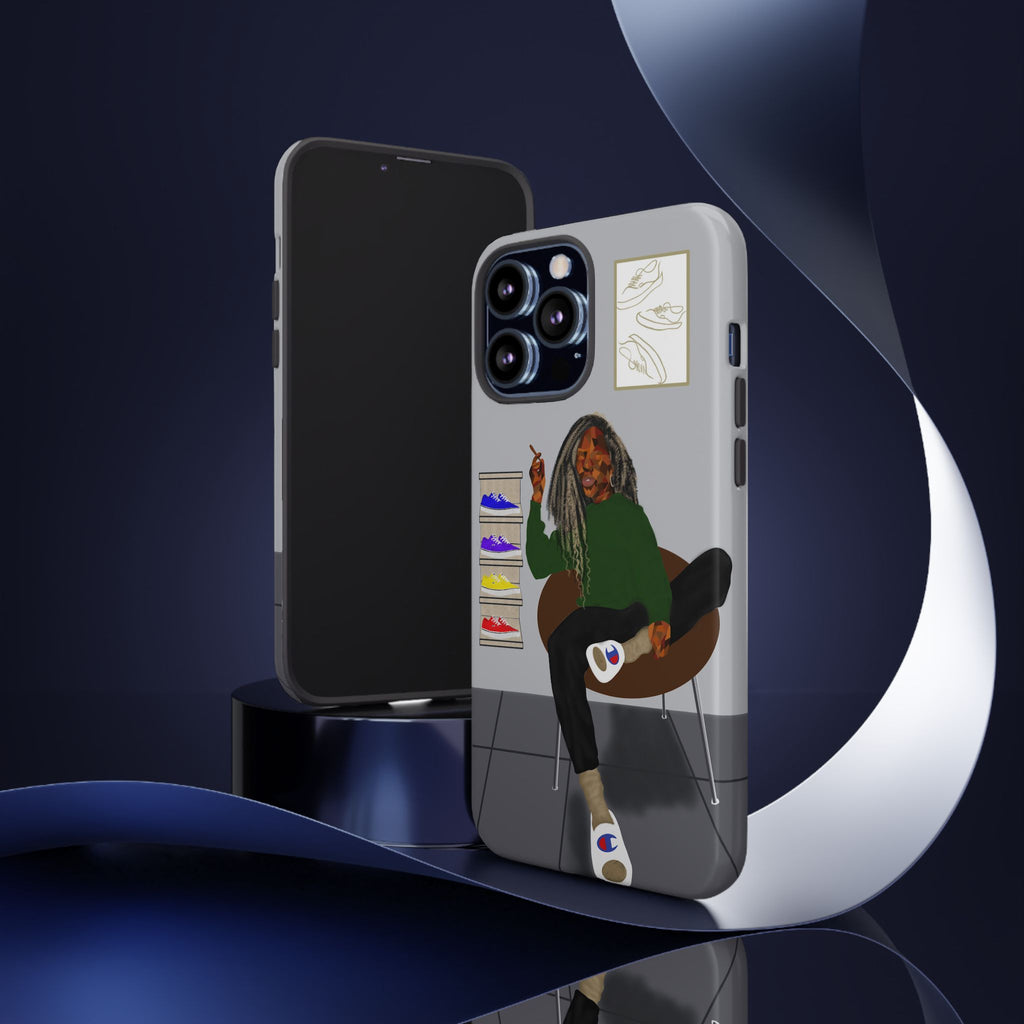 Phone Case — Chill Sneakerhead Illustration ("Tough Cases")