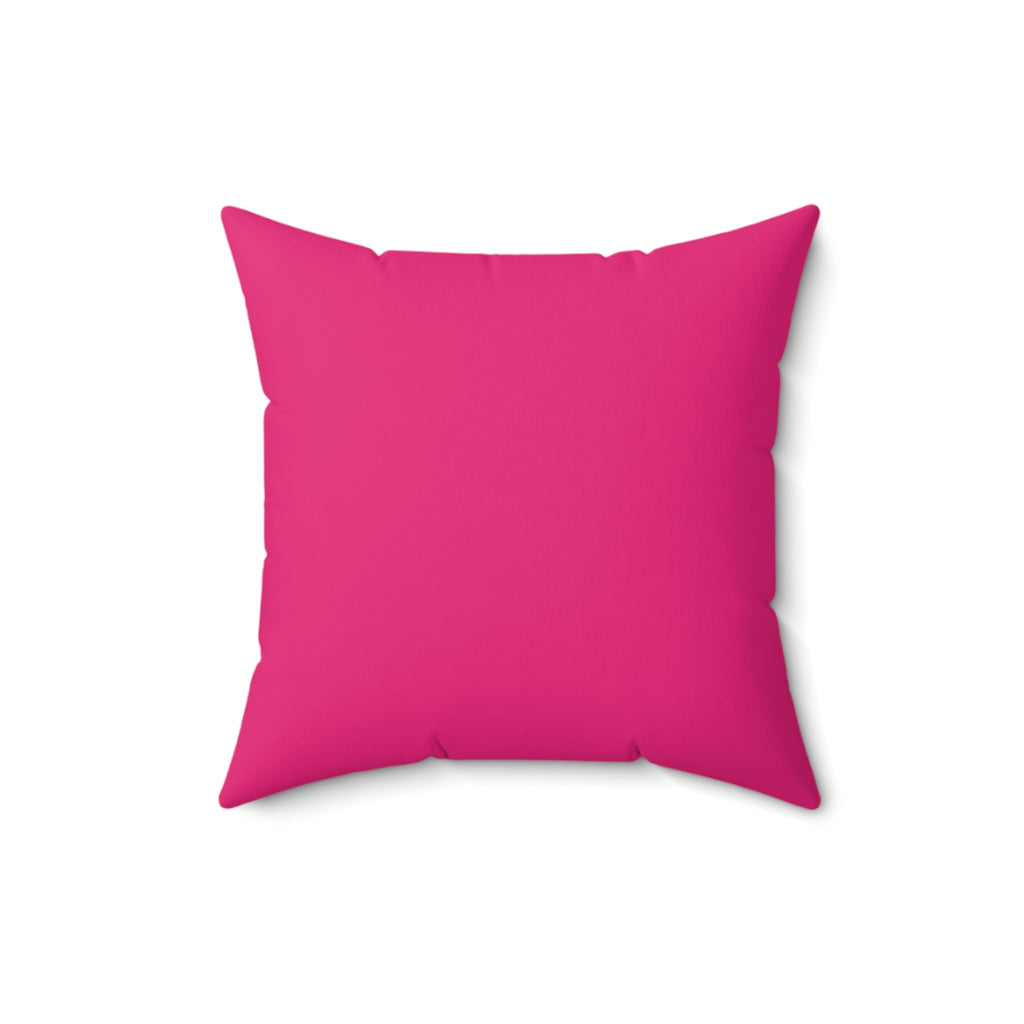 Pink Bubblegum Pop Art Pillow — Modern Geometric Portrait Throw Pillow