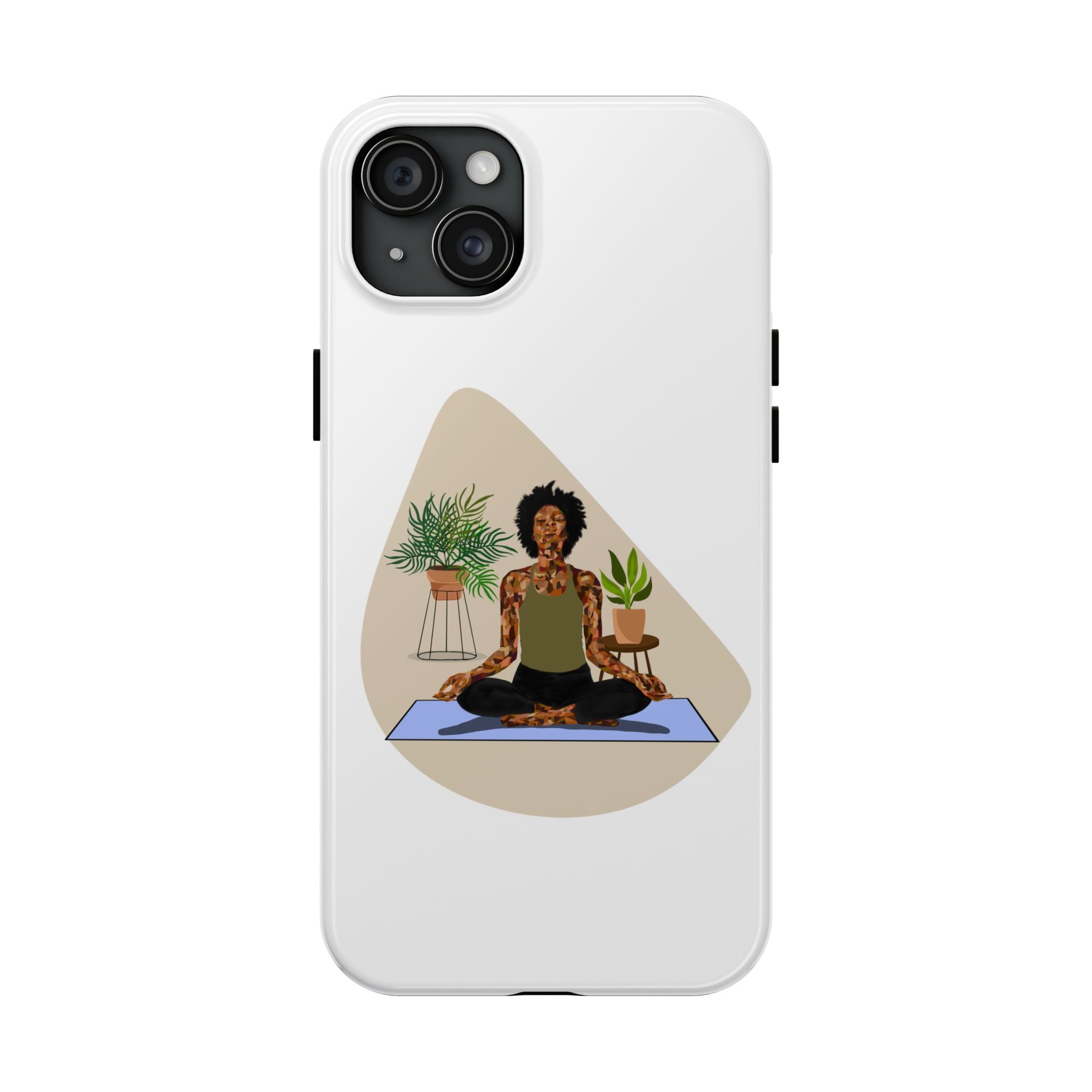 Yoga Girl Tough Phone Case — Meditation, Plants & Self‑Care Protective Cover