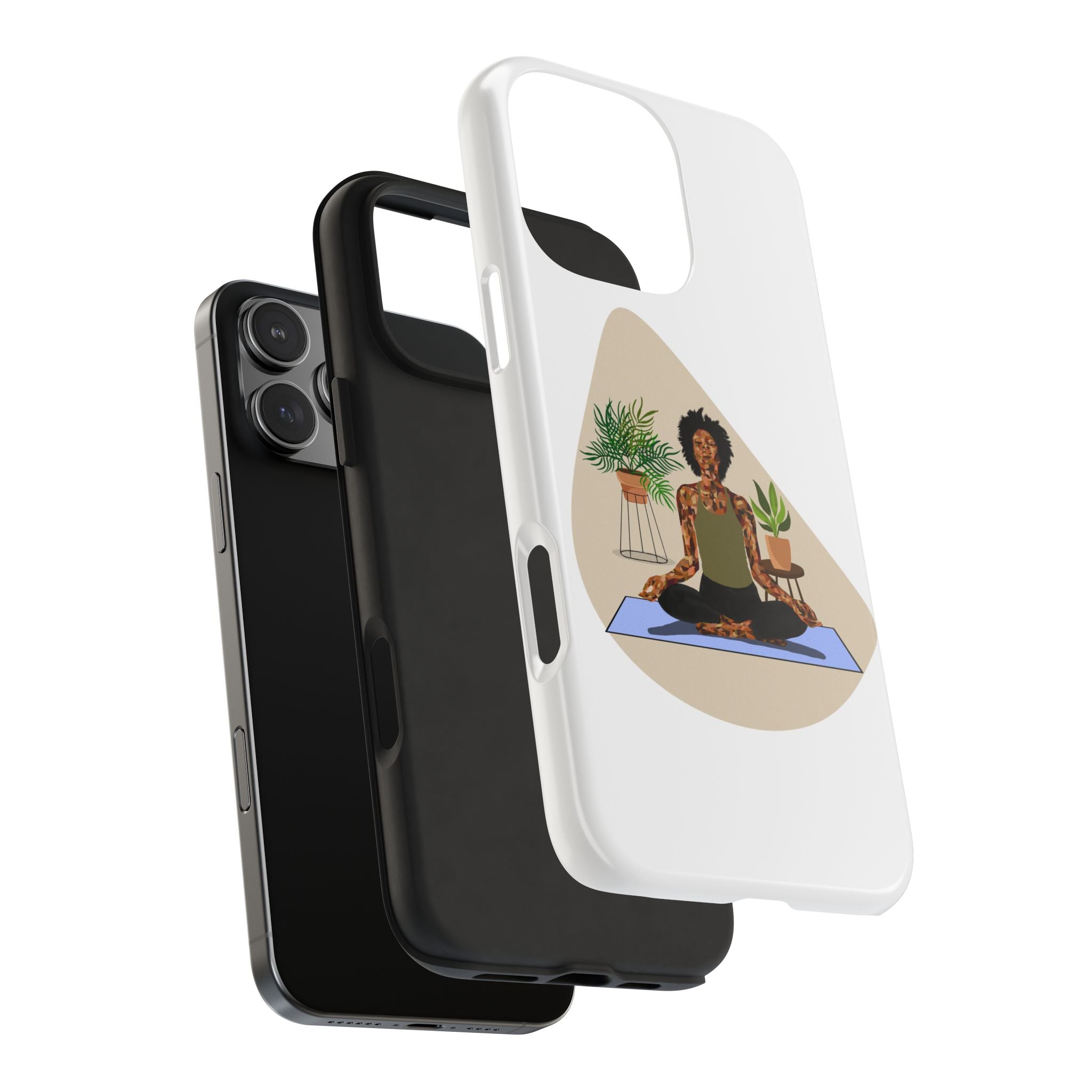 Yoga Girl Tough Phone Case — Meditation, Plants & Self‑Care Protective Cover