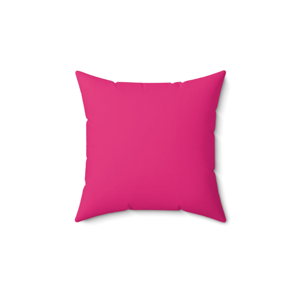 Pink Bubblegum Pop Art Pillow — Modern Geometric Portrait Throw Pillow