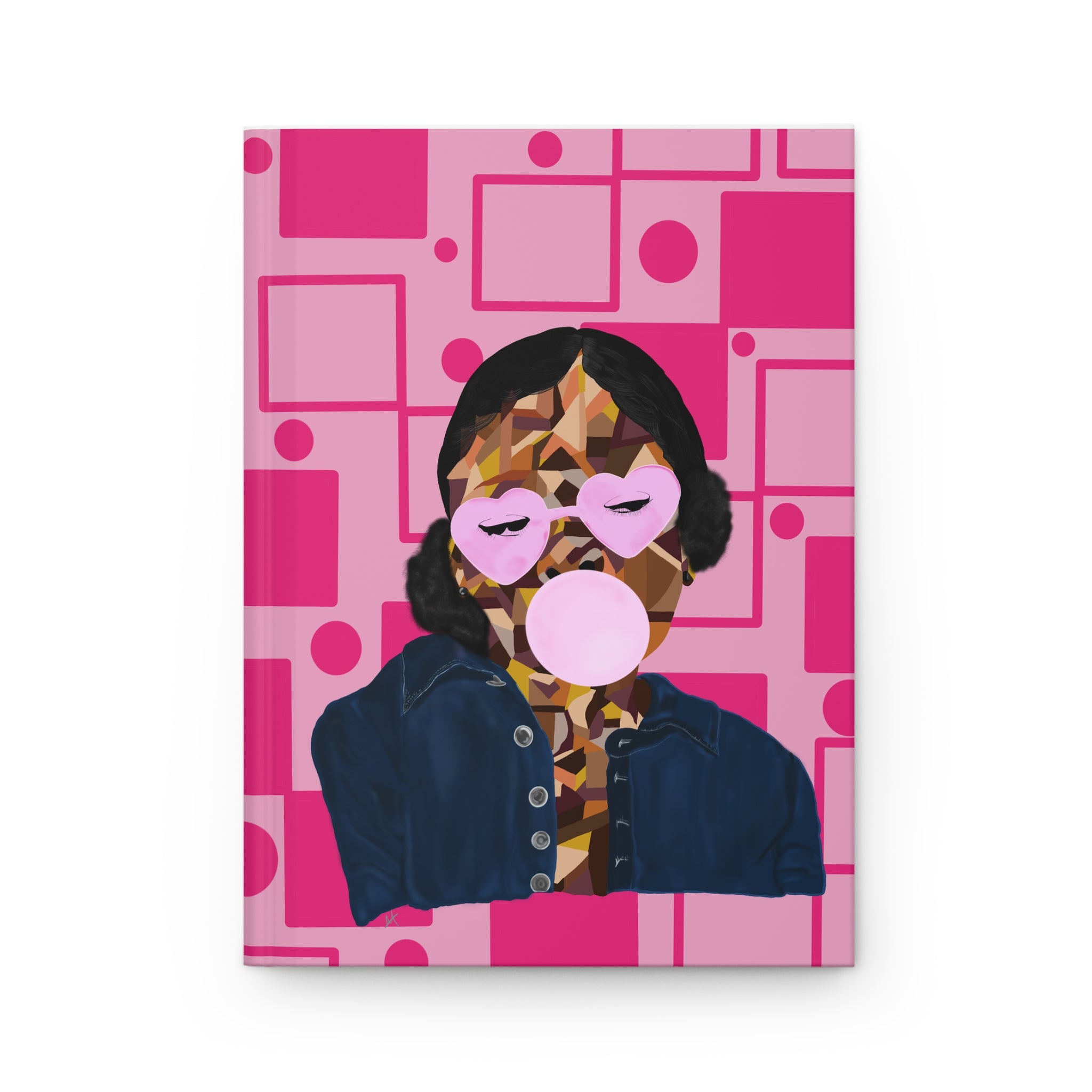 Chubba Bubba - Geometric Pop Art Girl Bubblegum Journal
