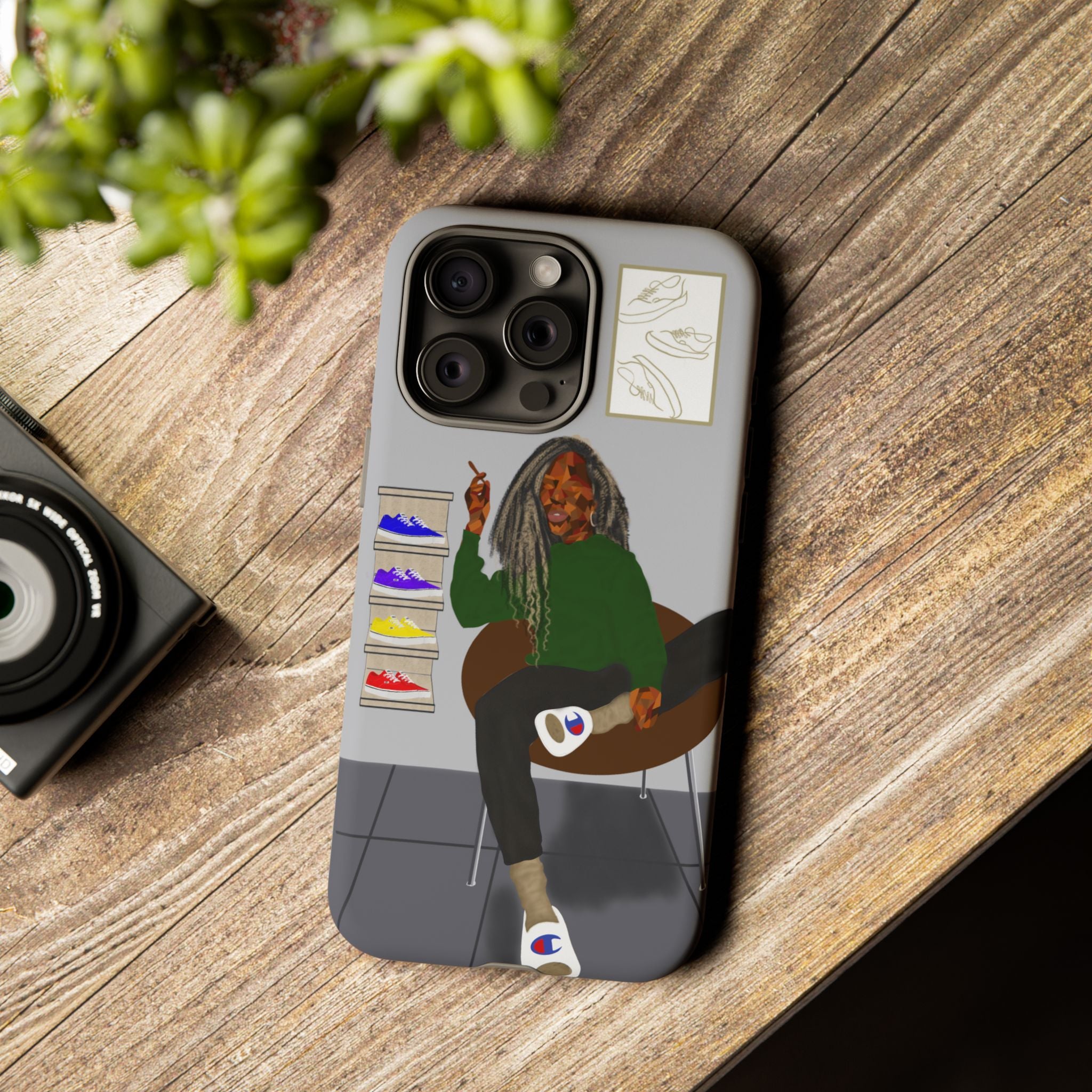 Phone Case — Chill Sneakerhead Illustration ("Tough Cases")