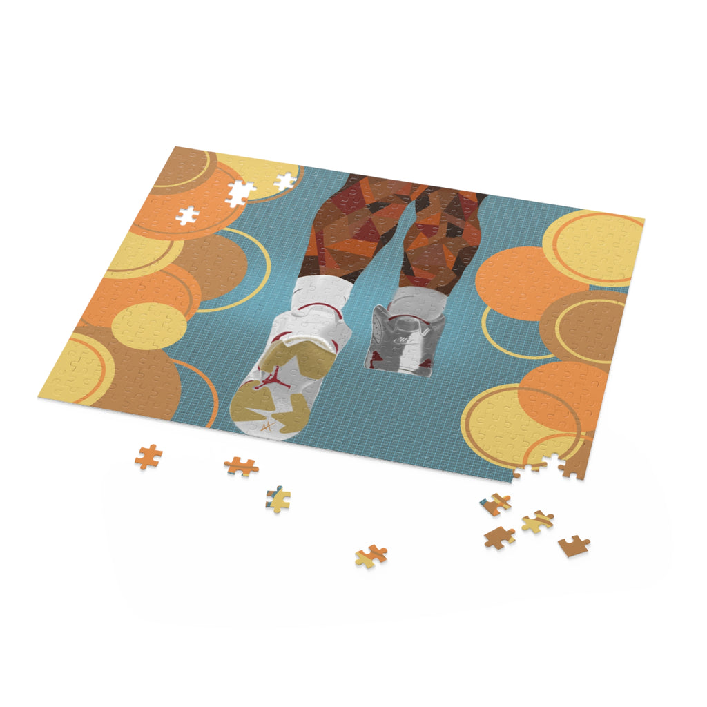 Retro Basketball Sneaker Puzzle — 120/252/500-Piece