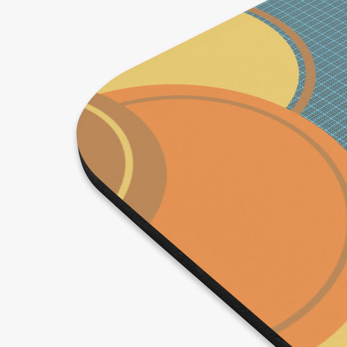 Basketball Sneaker Legs Mouse Pad — Retro Circles Gaming Desk Mat