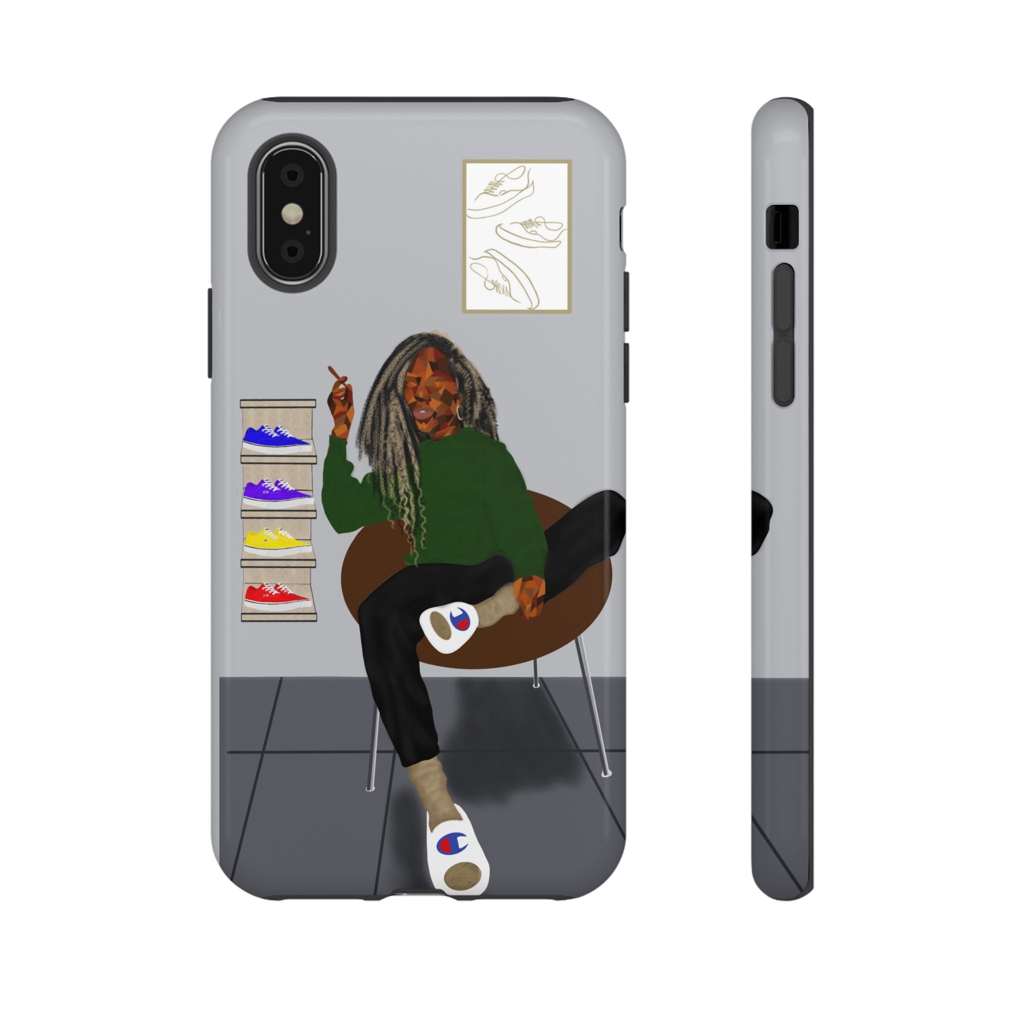 Phone Case — Chill Sneakerhead Illustration ("Tough Cases")