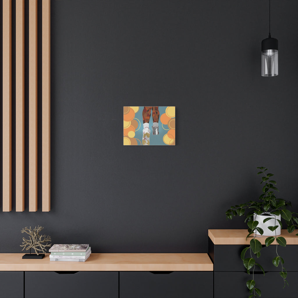 Basketball Sneakers Canvas Print — Retro Air Jordan Poster Art