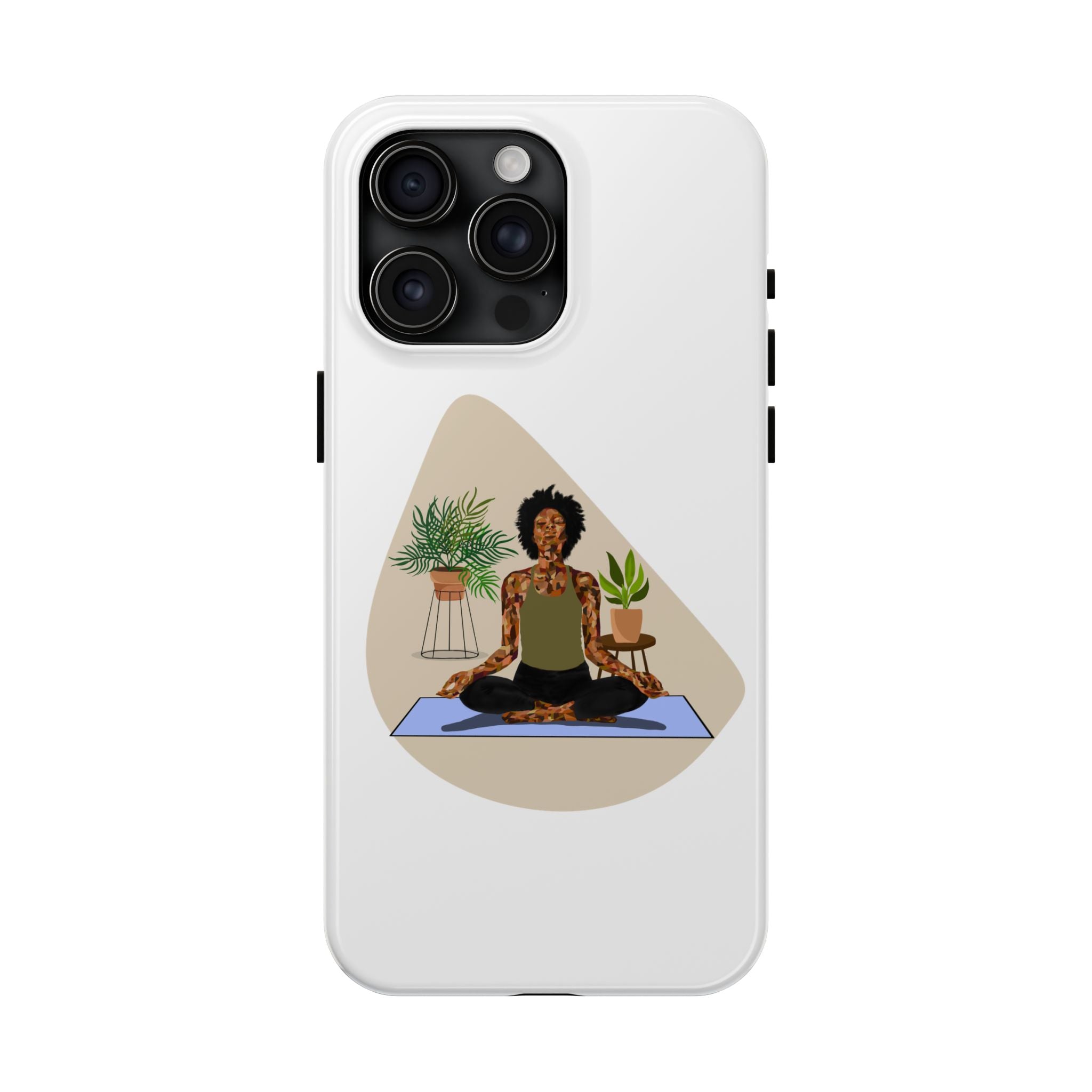 Yoga Girl Tough Phone Case — Meditation, Plants & Self‑Care Protective Cover