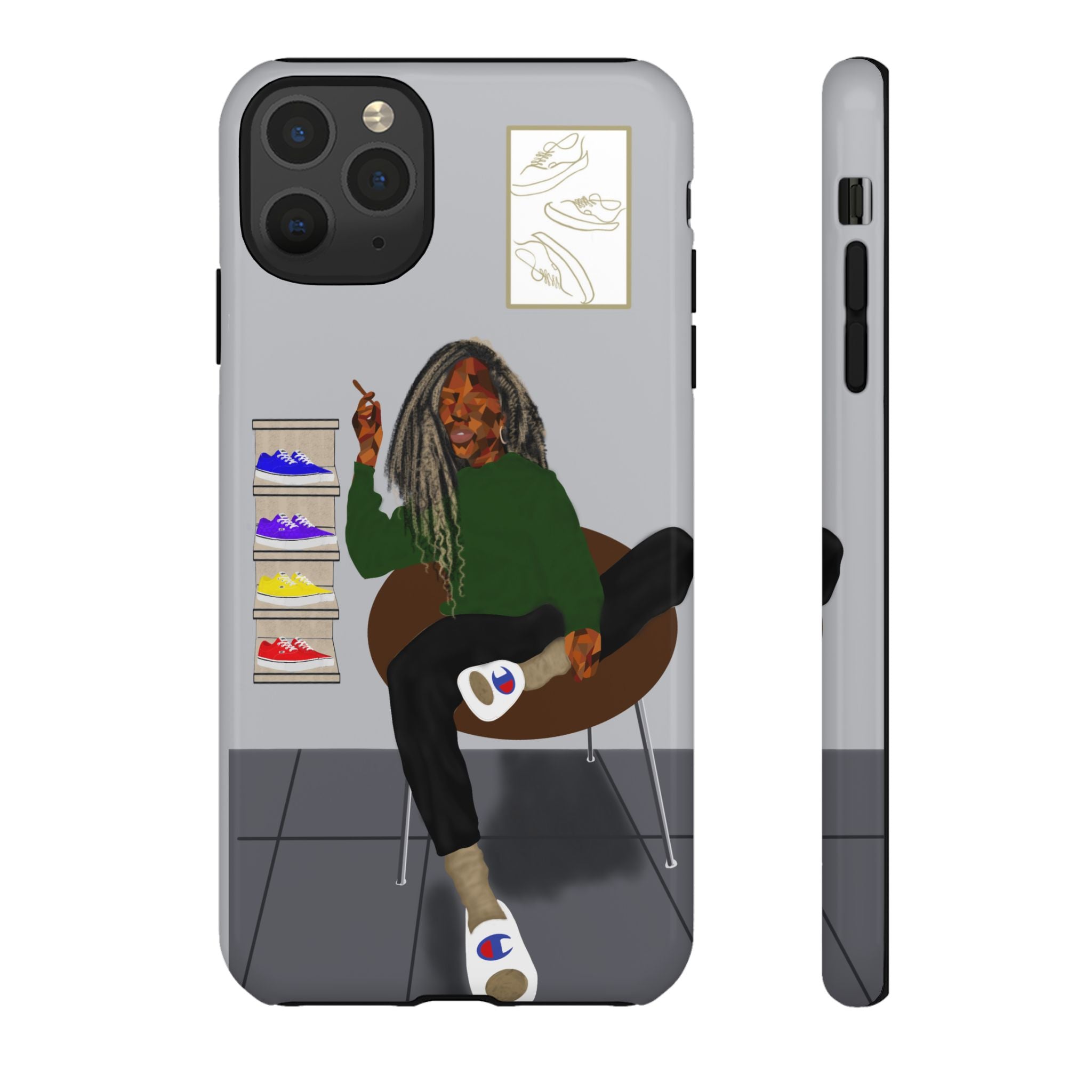 Phone Case — Chill Sneakerhead Illustration ("Tough Cases")