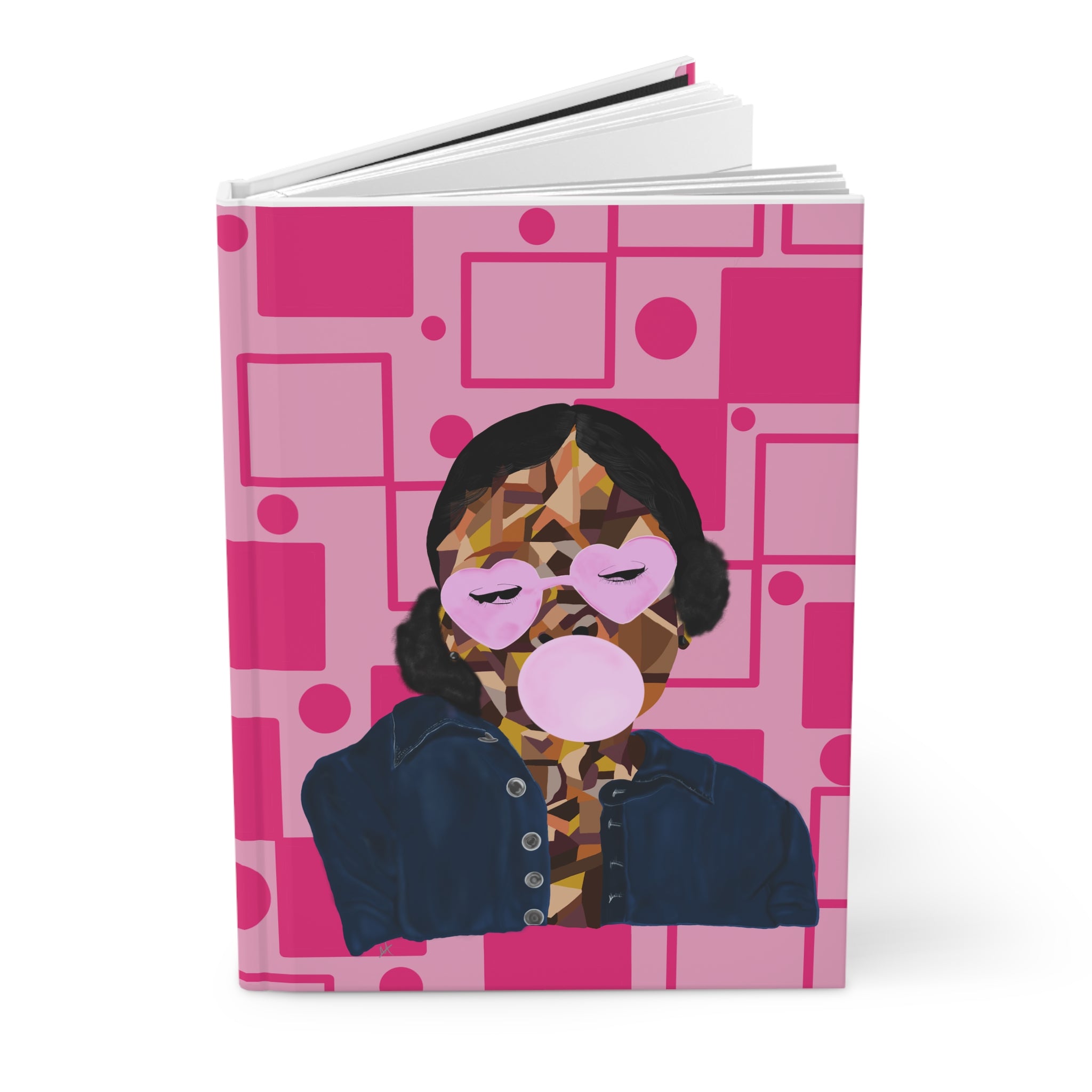 Chubba Bubba - Geometric Pop Art Girl Bubblegum Journal