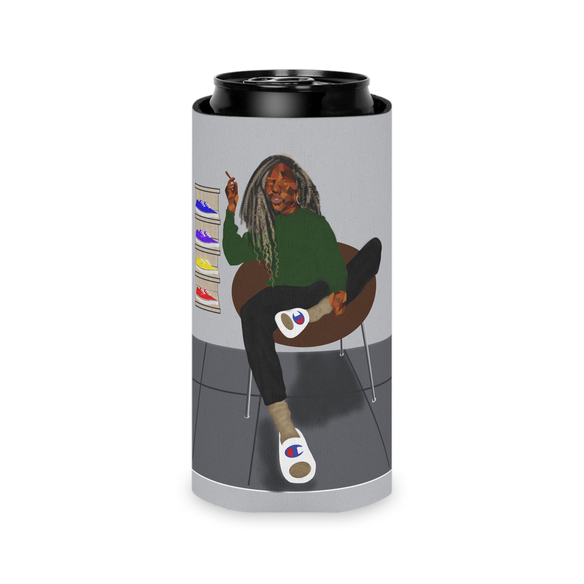 Can Cooler — Chill Dreads Lounge Art Drink Can Cooler
