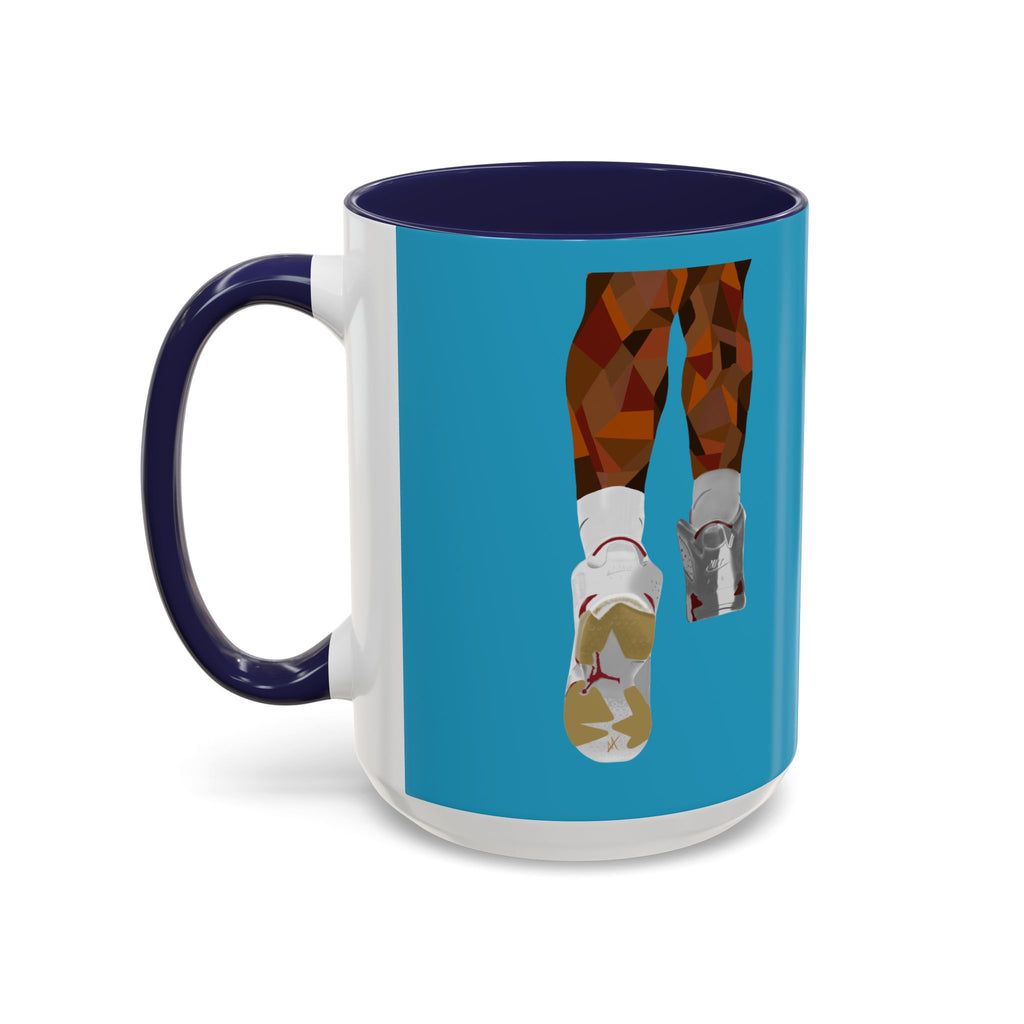 Progress Over Perfection Accent Coffee Mug — Motivational Blue 11/15oz