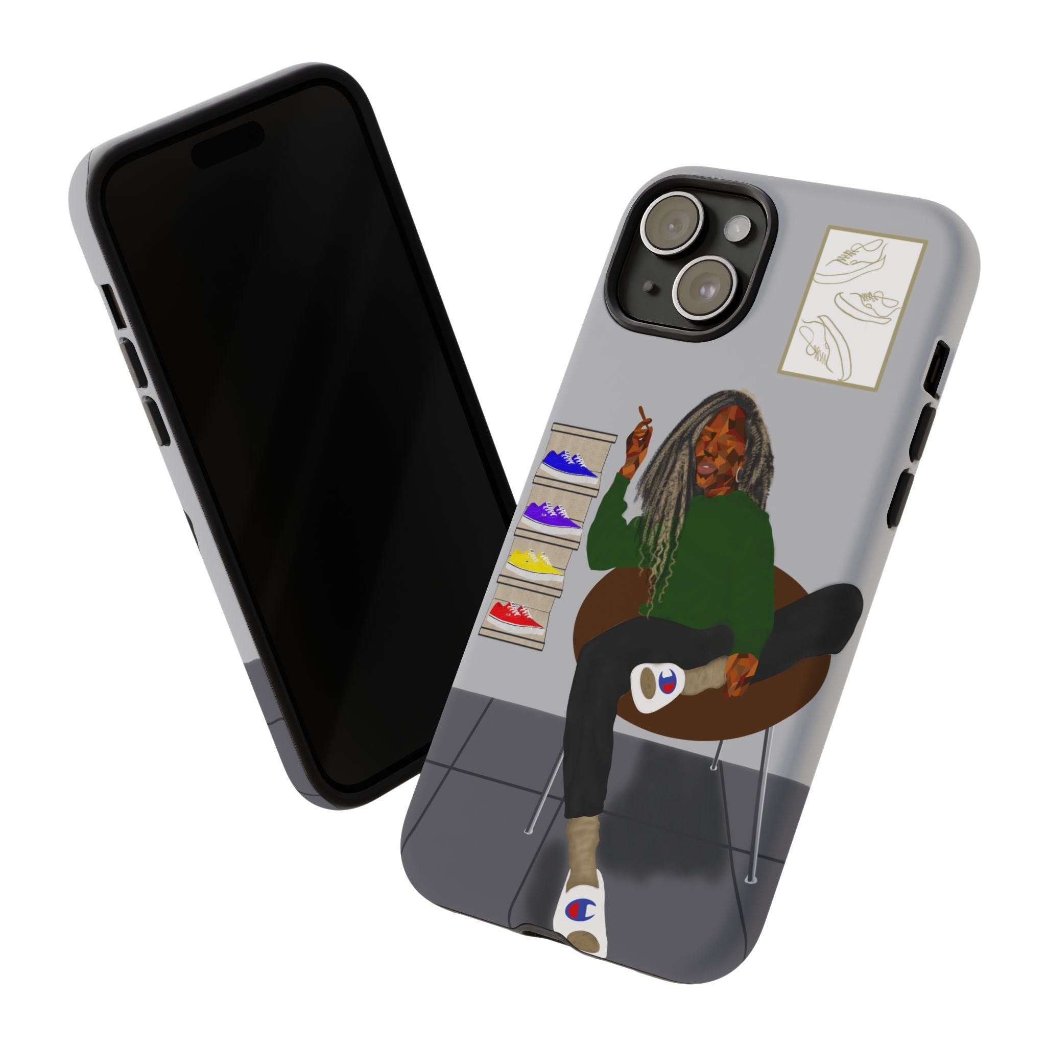 Phone Case — Chill Sneakerhead Illustration ("Tough Cases")