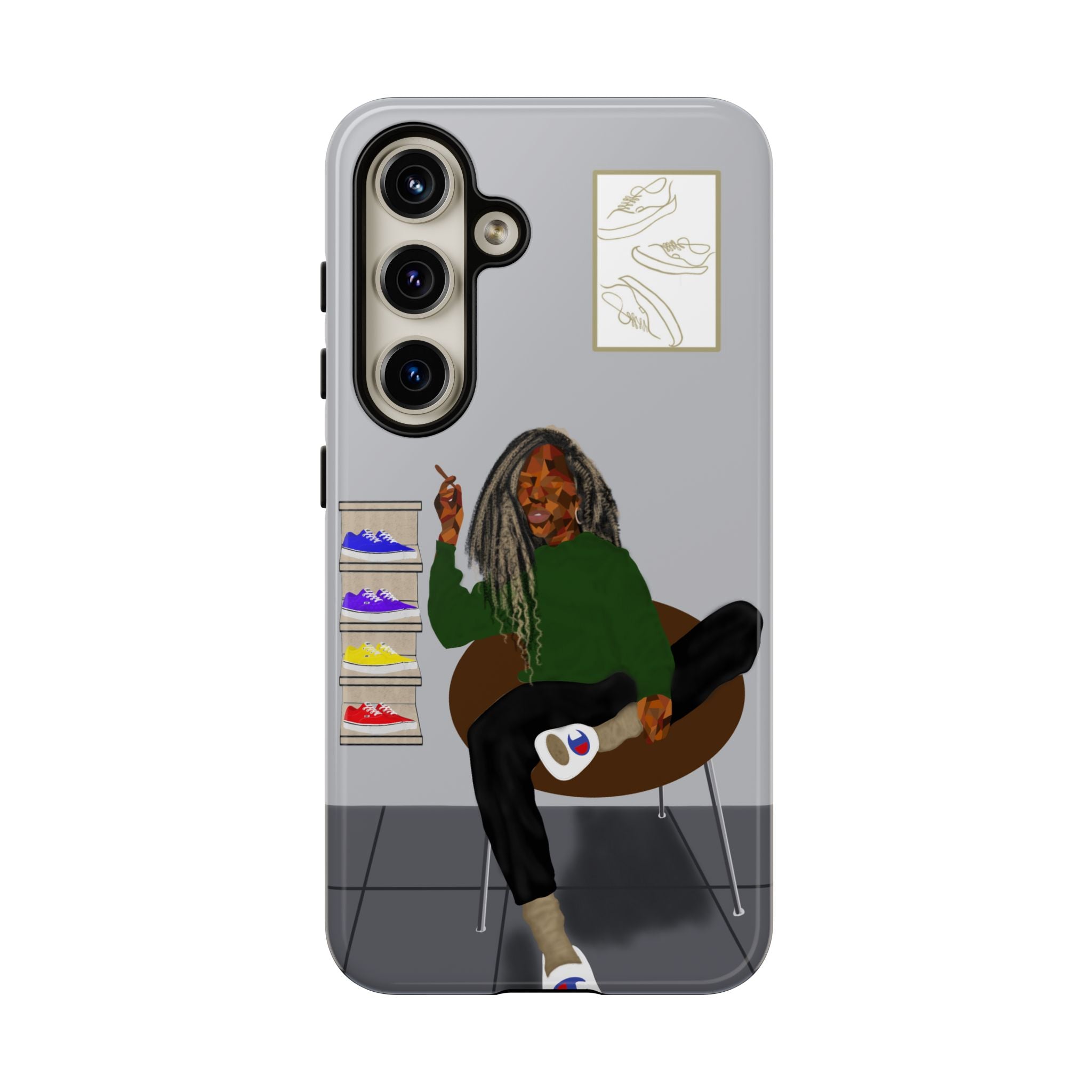 Phone Case — Chill Sneakerhead Illustration ("Tough Cases")