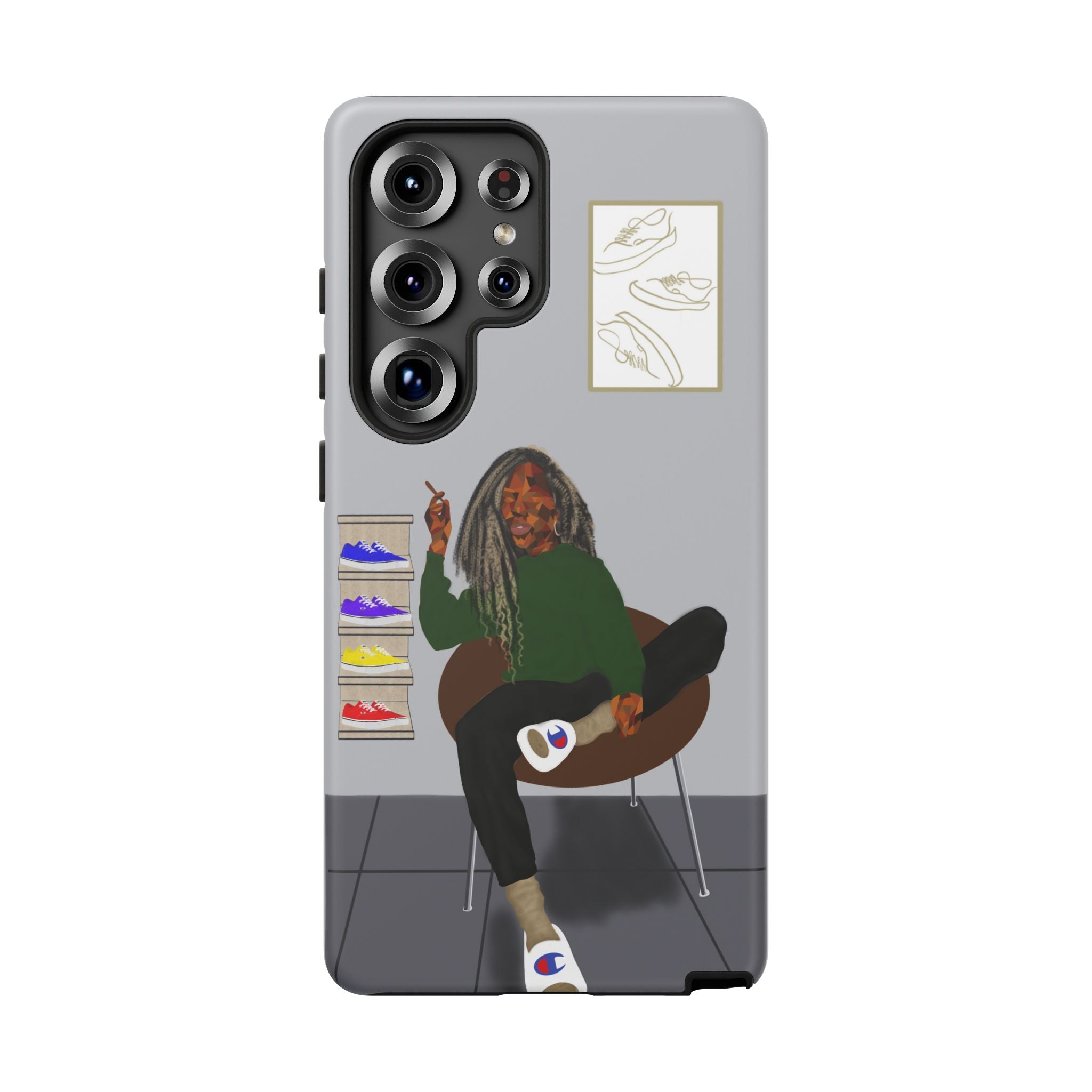 Phone Case — Chill Sneakerhead Illustration ("Tough Cases")