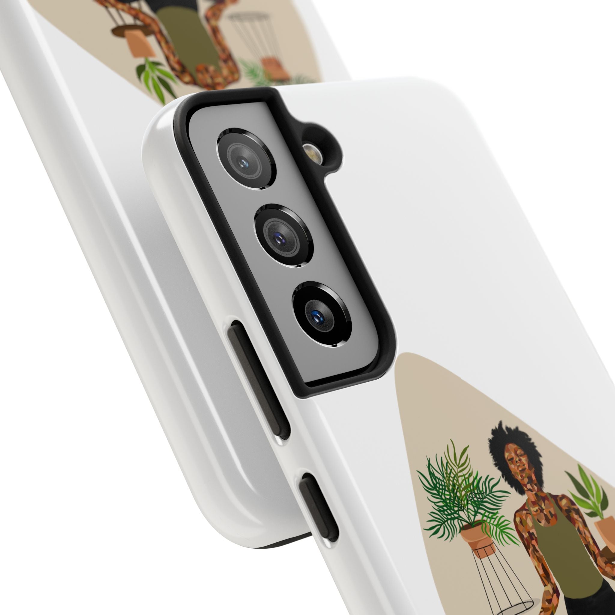 Yoga Girl Tough Phone Case — Meditation, Plants & Self‑Care Protective Cover