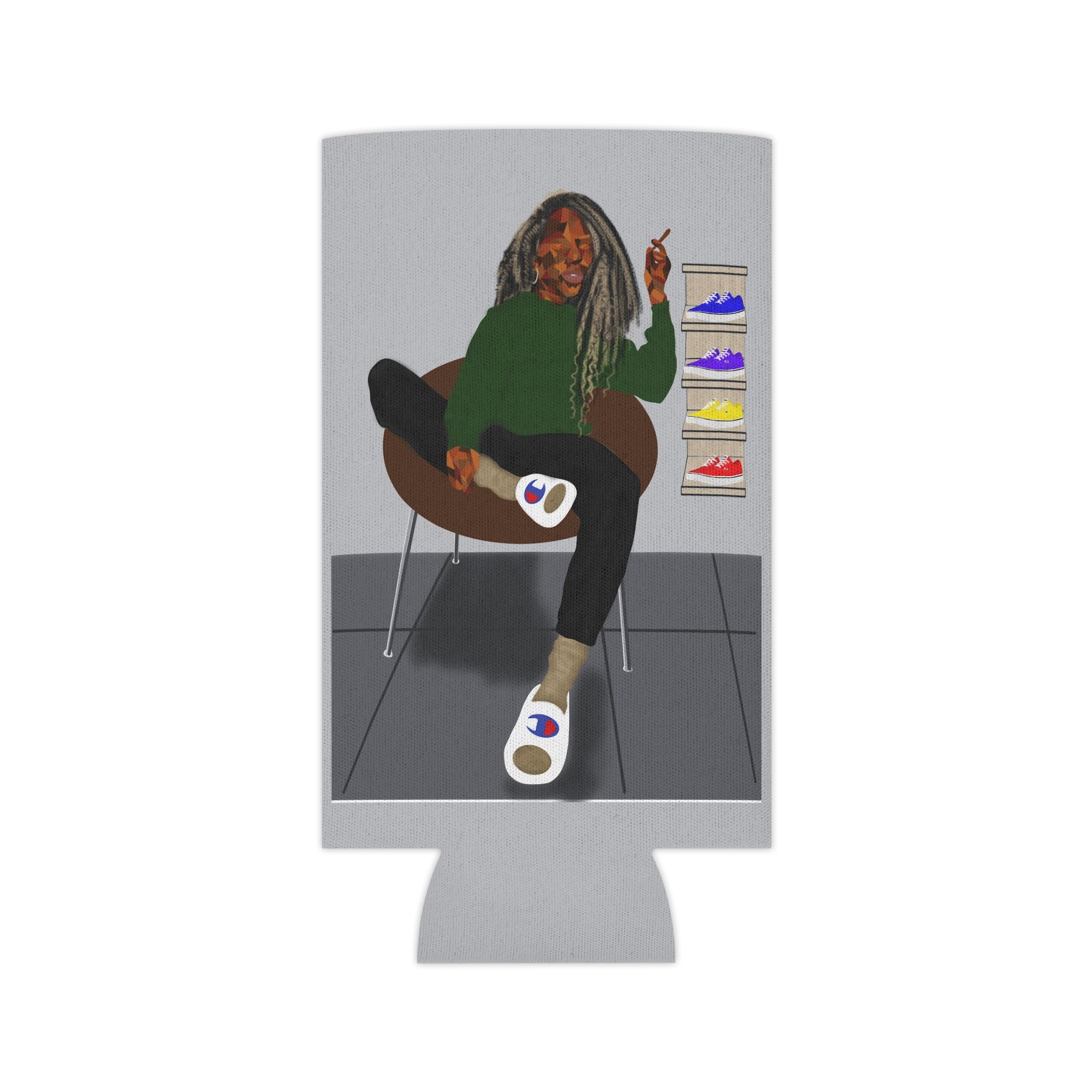 Can Cooler — Chill Dreads Lounge Art Drink Can Cooler