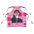Pink Retro Bubblegum Apron — Heart Sunglasses Chef Apron