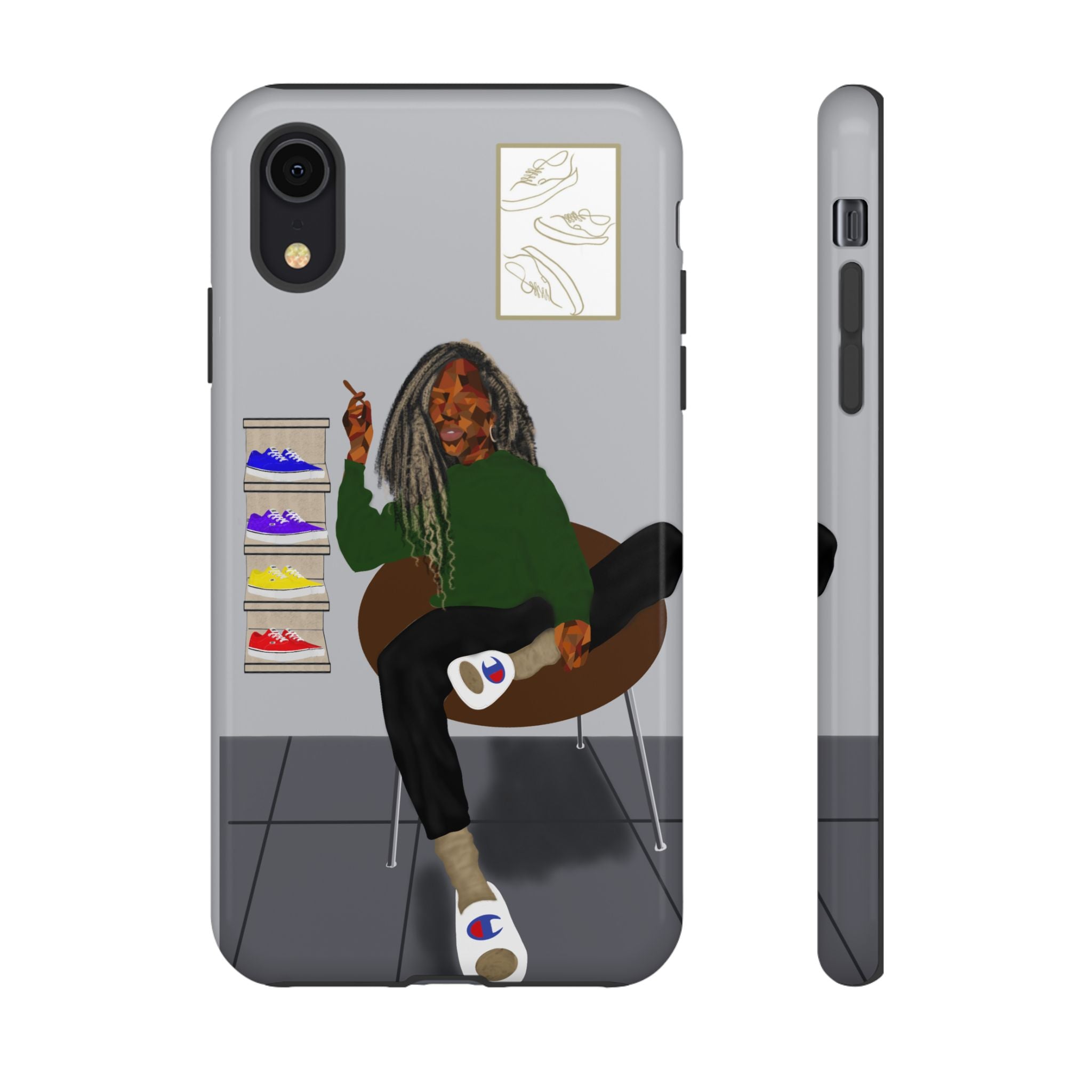 Phone Case — Chill Sneakerhead Illustration ("Tough Cases")