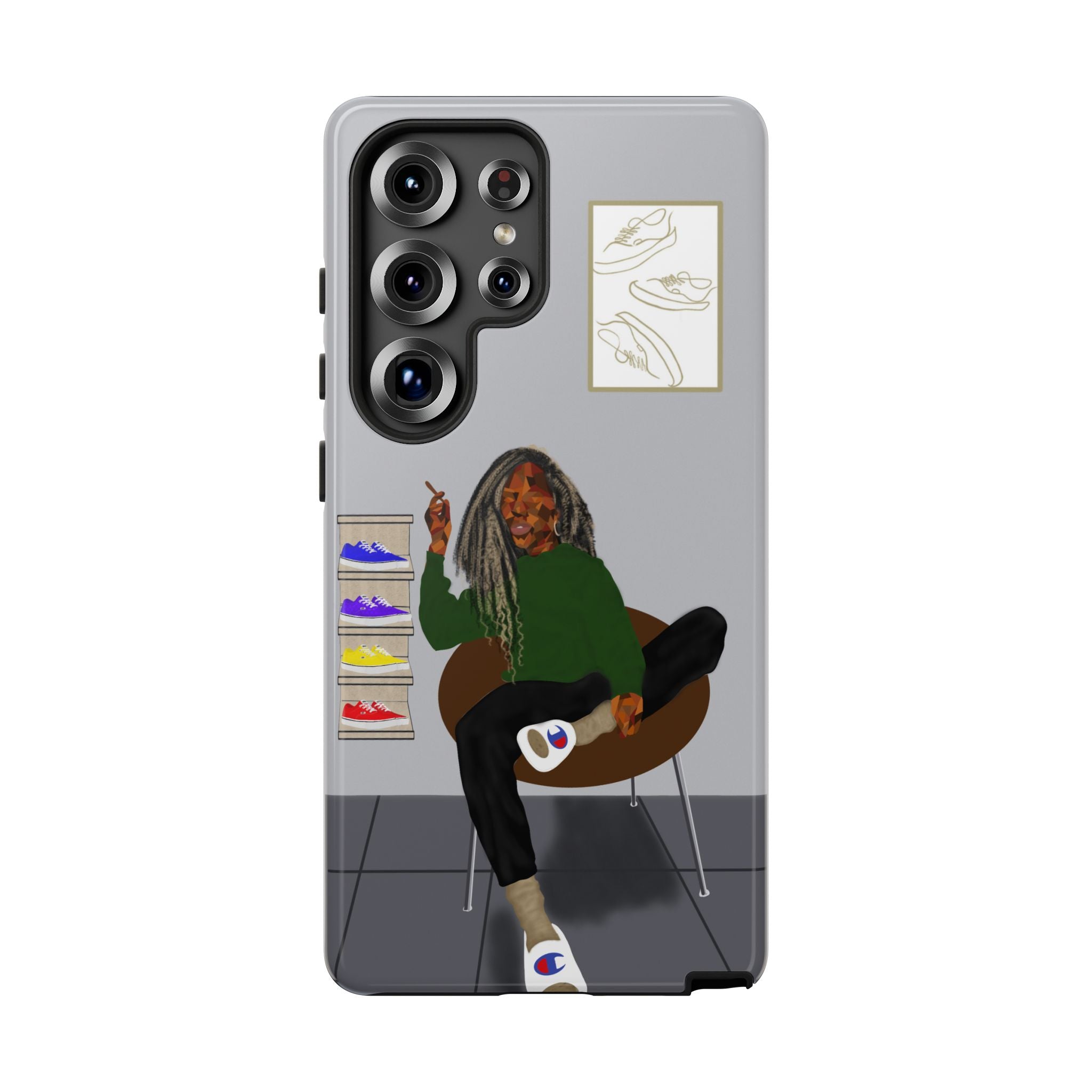 Phone Case — Chill Sneakerhead Illustration ("Tough Cases")