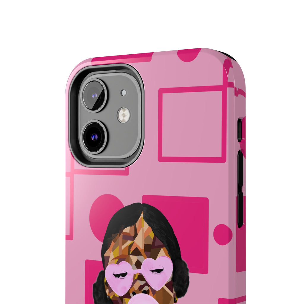 Pink Pop Art Phone Case — Bubblegum Girl Tough Phone Case