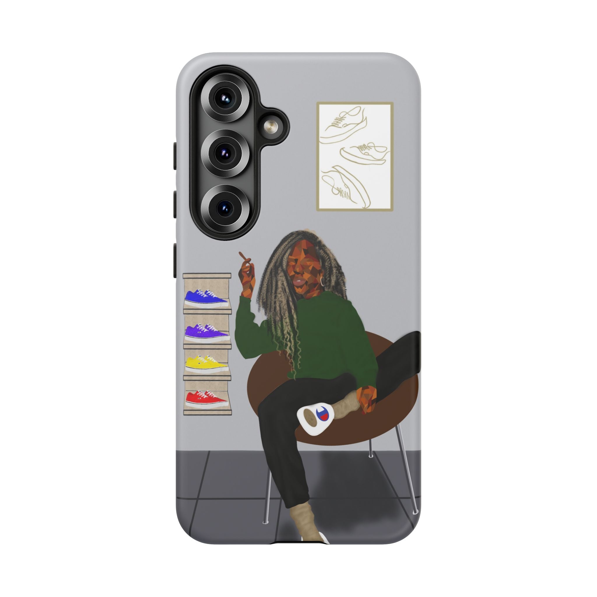 Phone Case — Chill Sneakerhead Illustration ("Tough Cases")