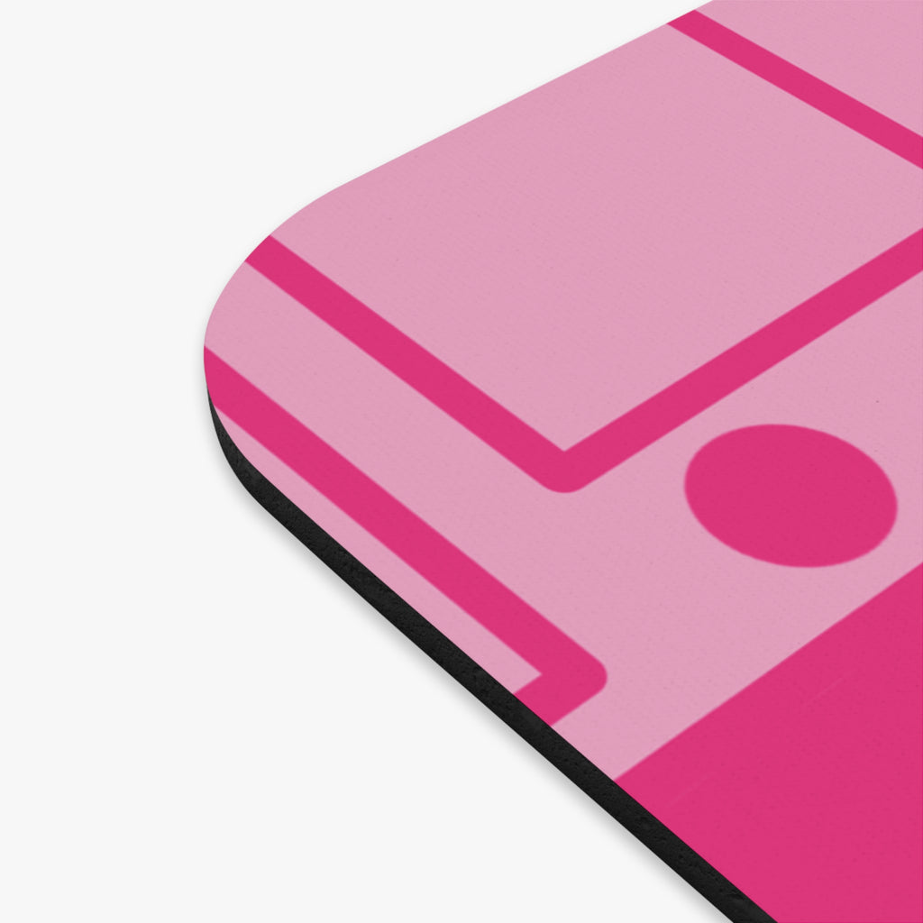 Retro Pink Bubblegum Girl Mouse Pad