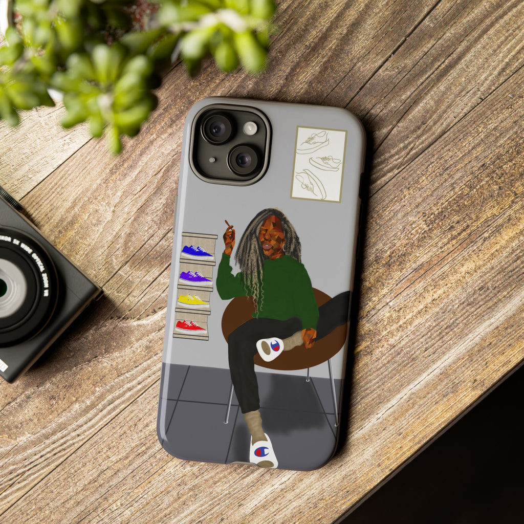 Phone Case — Chill Sneakerhead Illustration ("Tough Cases")