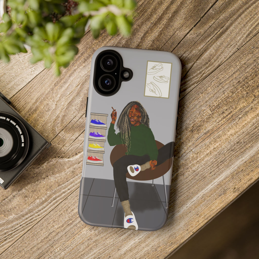 Phone Case — Chill Sneakerhead Illustration ("Tough Cases")