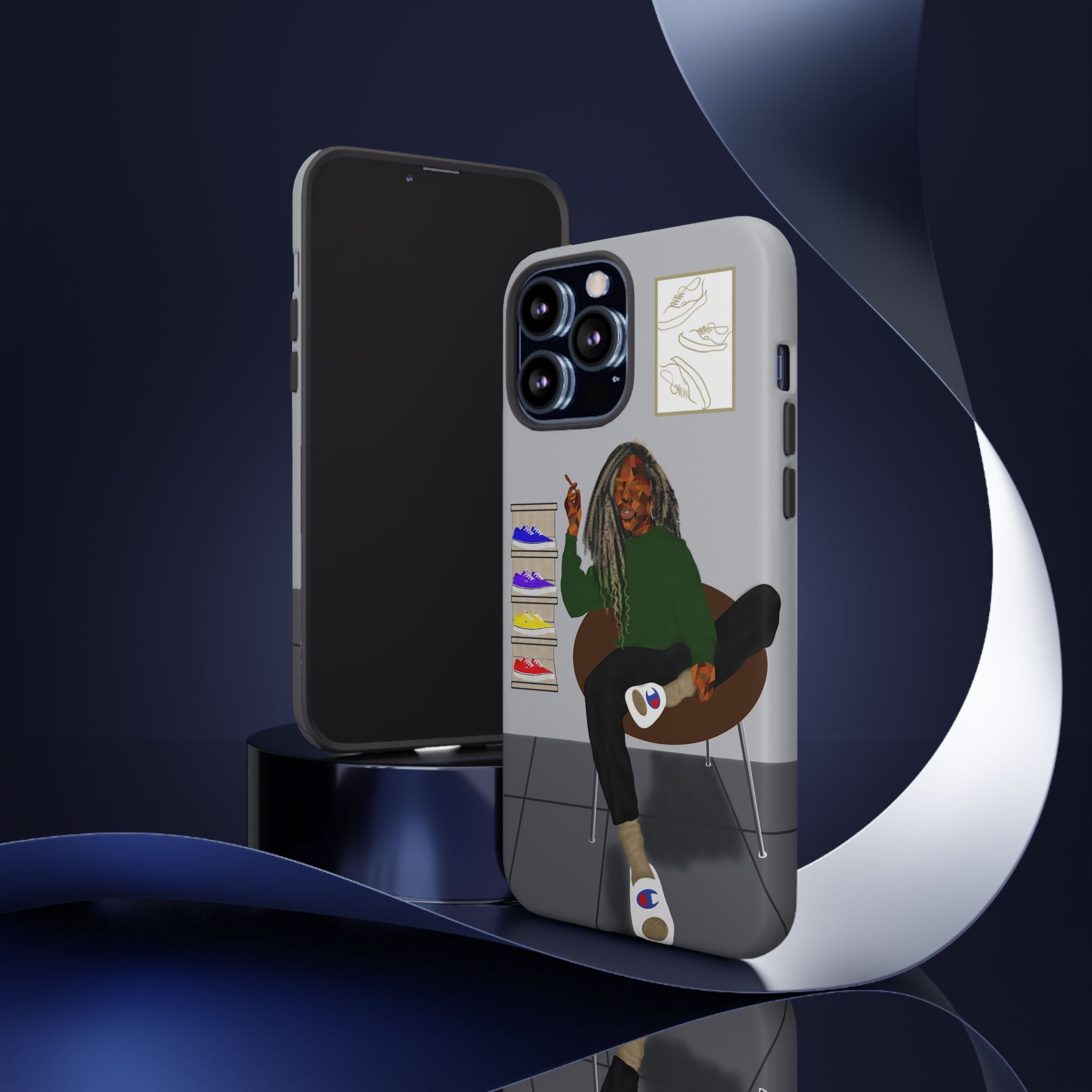 Phone Case — Chill Sneakerhead Illustration ("Tough Cases")