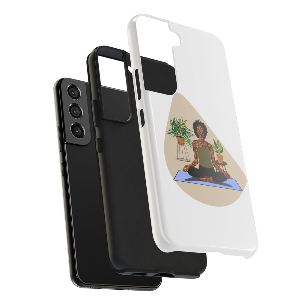 Yoga Girl Tough Phone Case — Meditation, Plants & Self‑Care Protective Cover