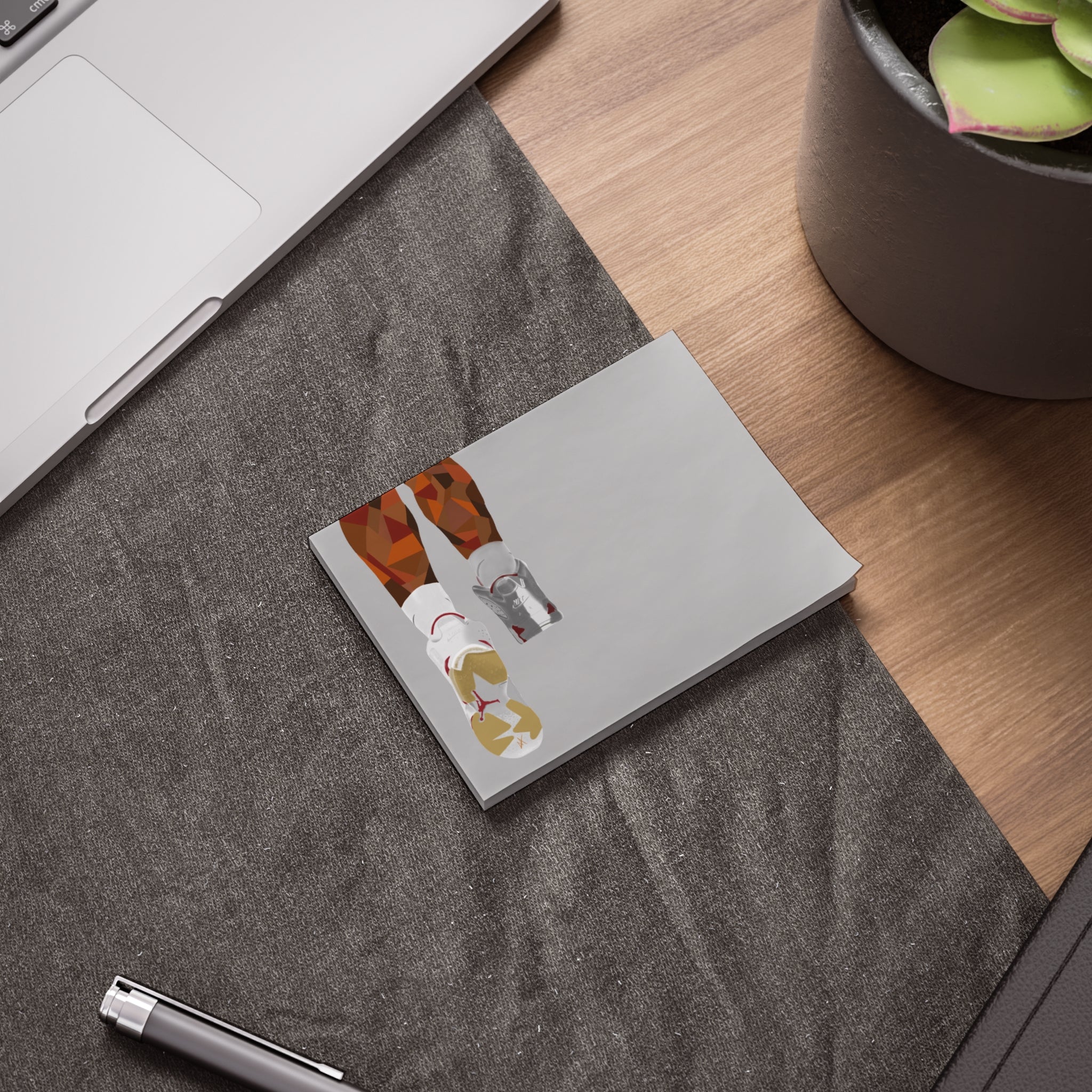 Running Shoes Post-it Note Pad — Minimal Athletic Memo Pads