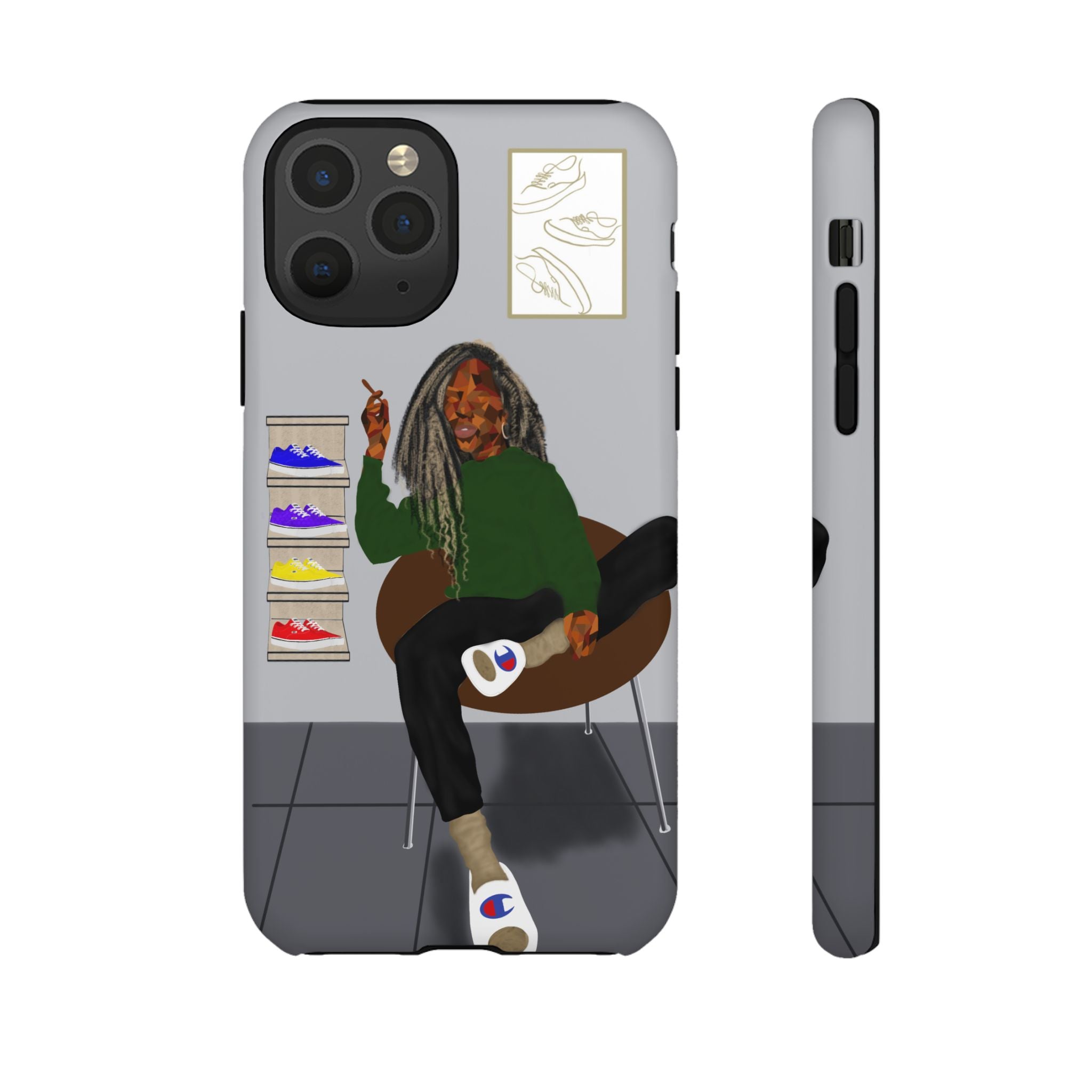 Phone Case — Chill Sneakerhead Illustration ("Tough Cases")
