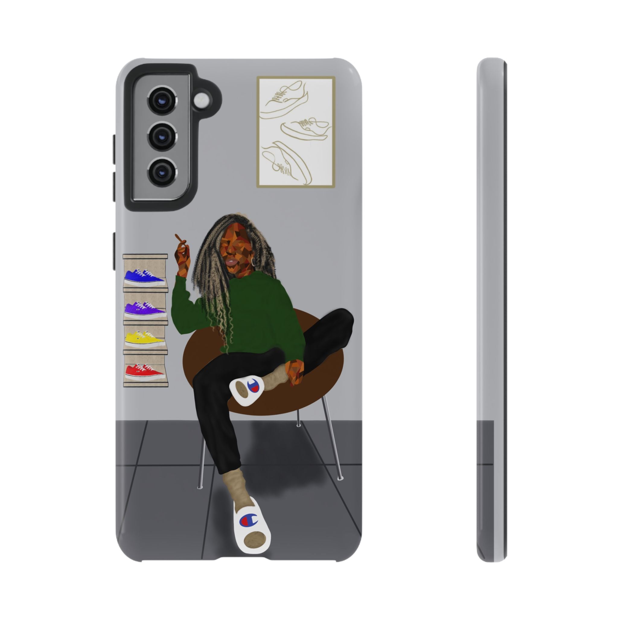 Phone Case — Chill Sneakerhead Illustration ("Tough Cases")