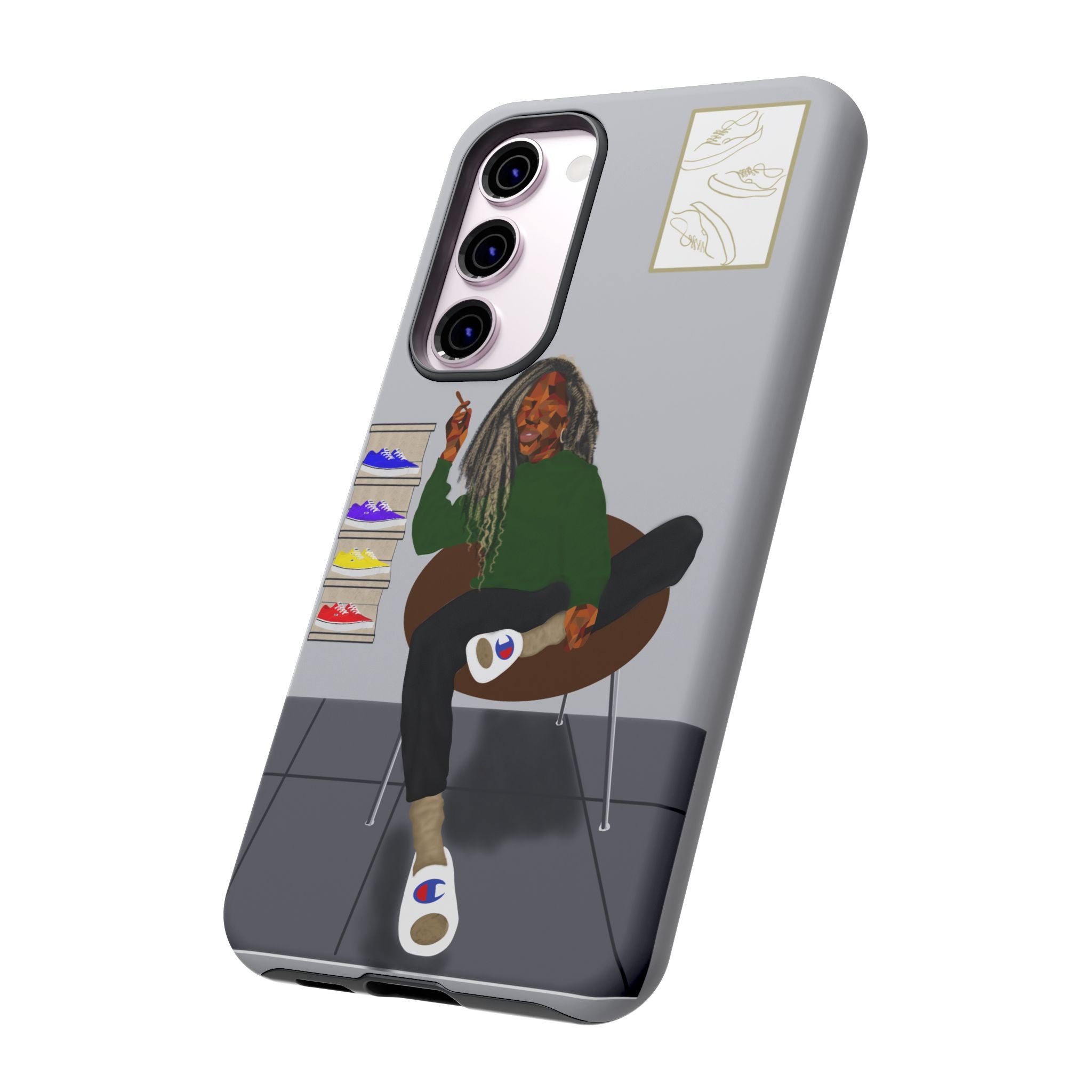 Phone Case — Chill Sneakerhead Illustration ("Tough Cases")