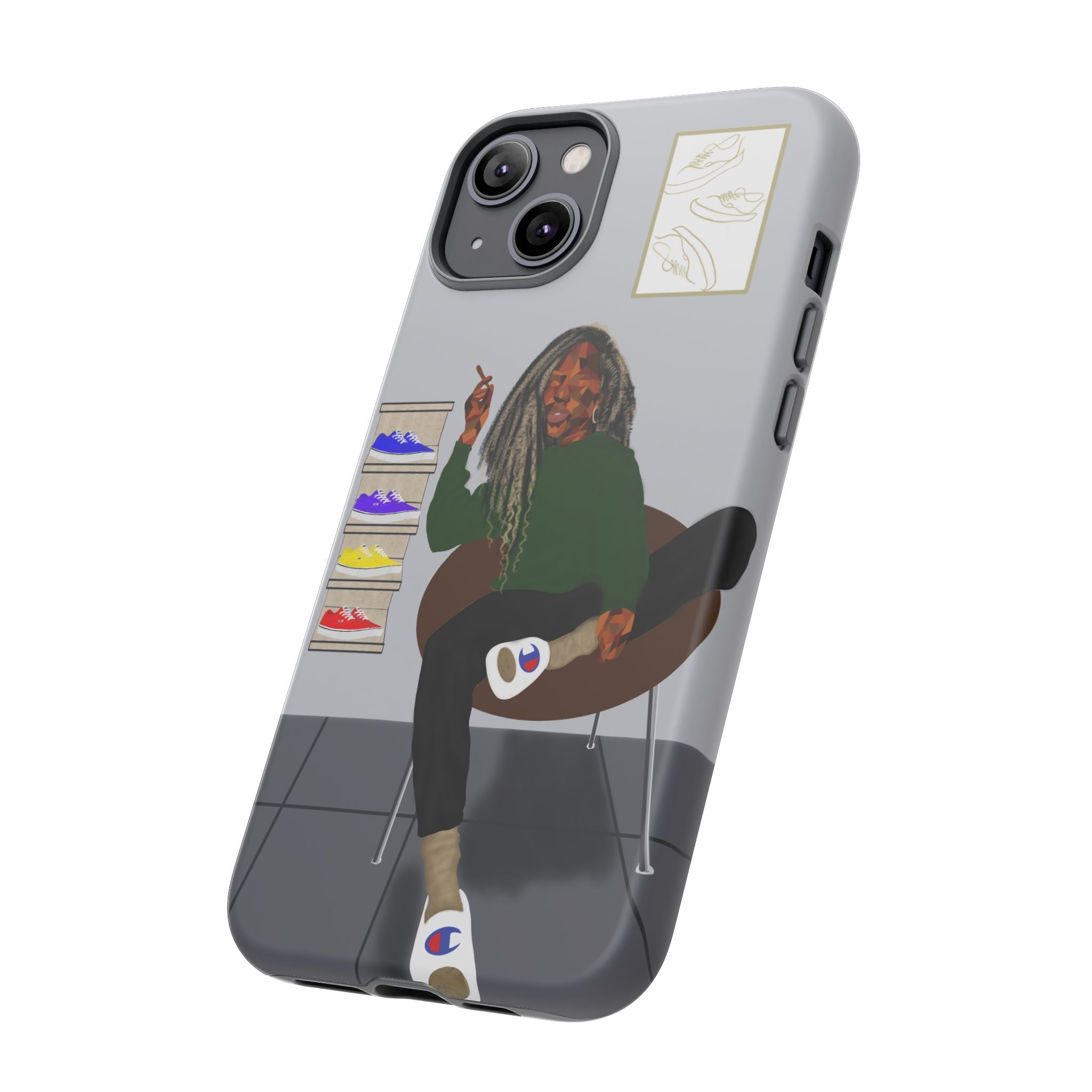 Phone Case — Chill Sneakerhead Illustration ("Tough Cases")