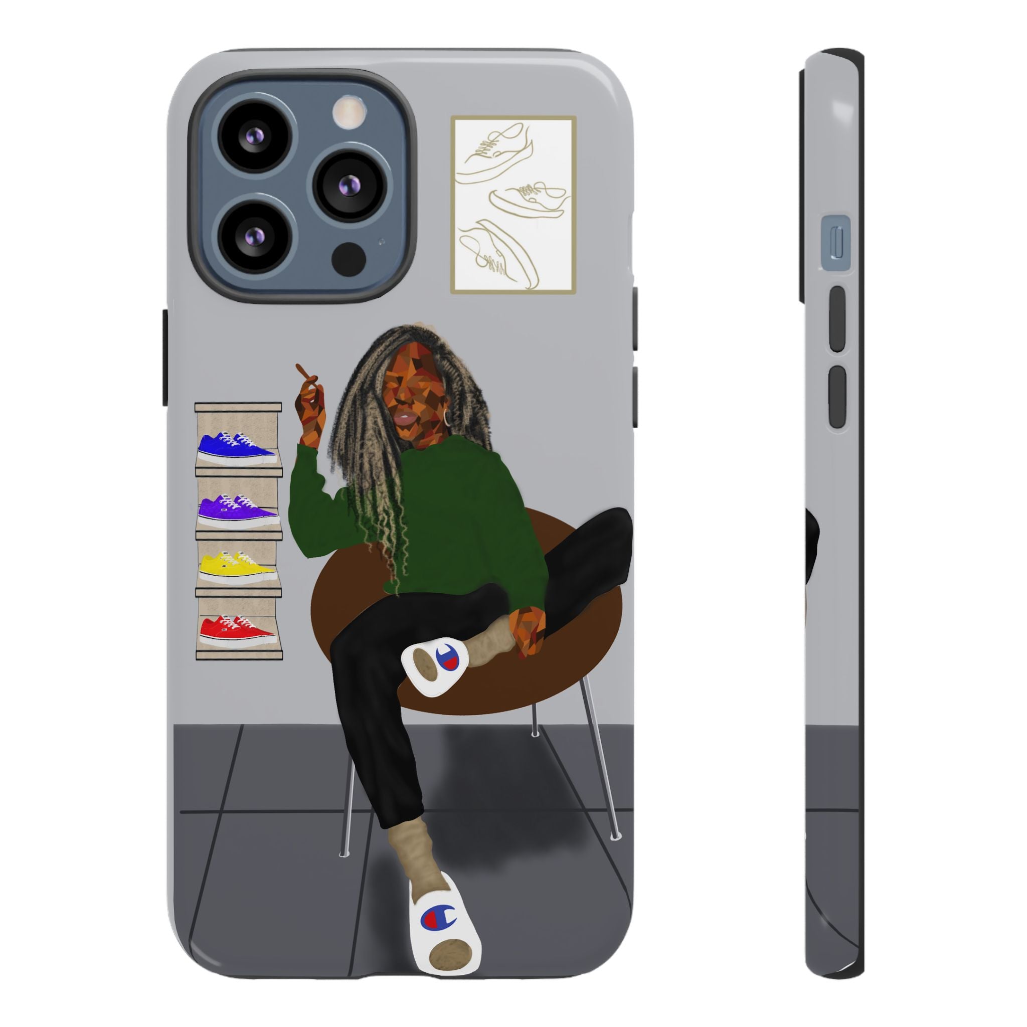 Phone Case — Chill Sneakerhead Illustration ("Tough Cases")