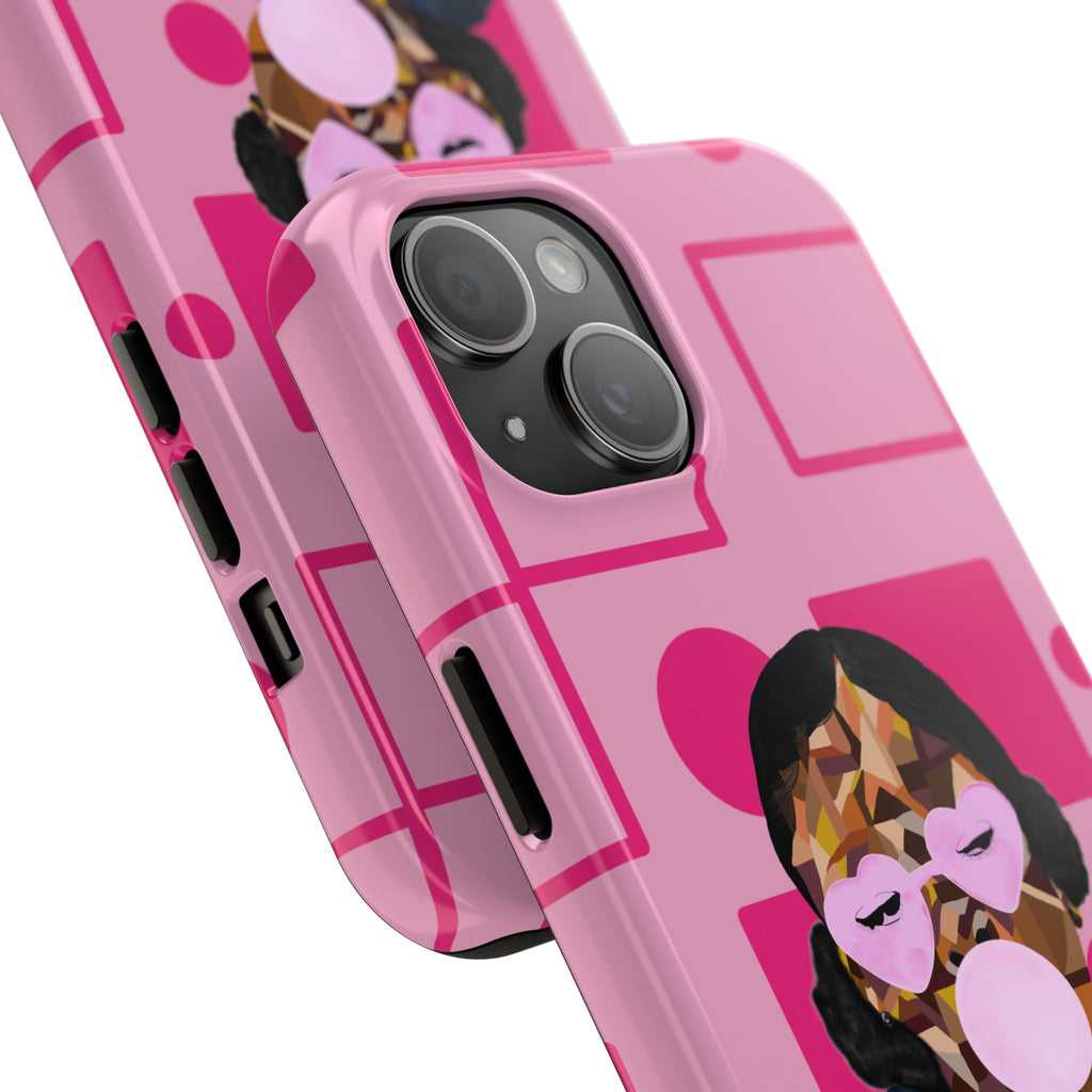 Pink Pop Art Phone Case — Bubblegum Girl Tough Phone Case