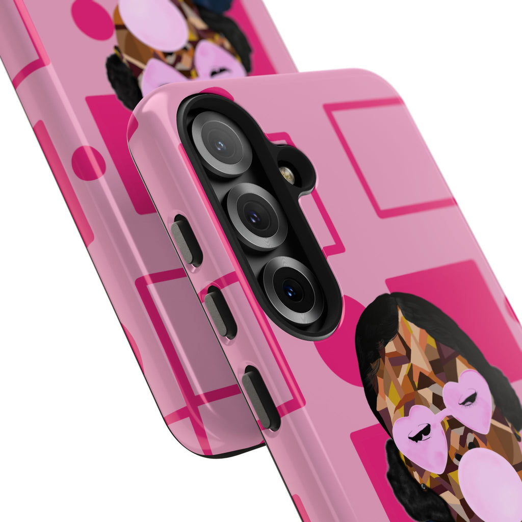 Pink Pop Art Phone Case — Bubblegum Girl Tough Phone Case